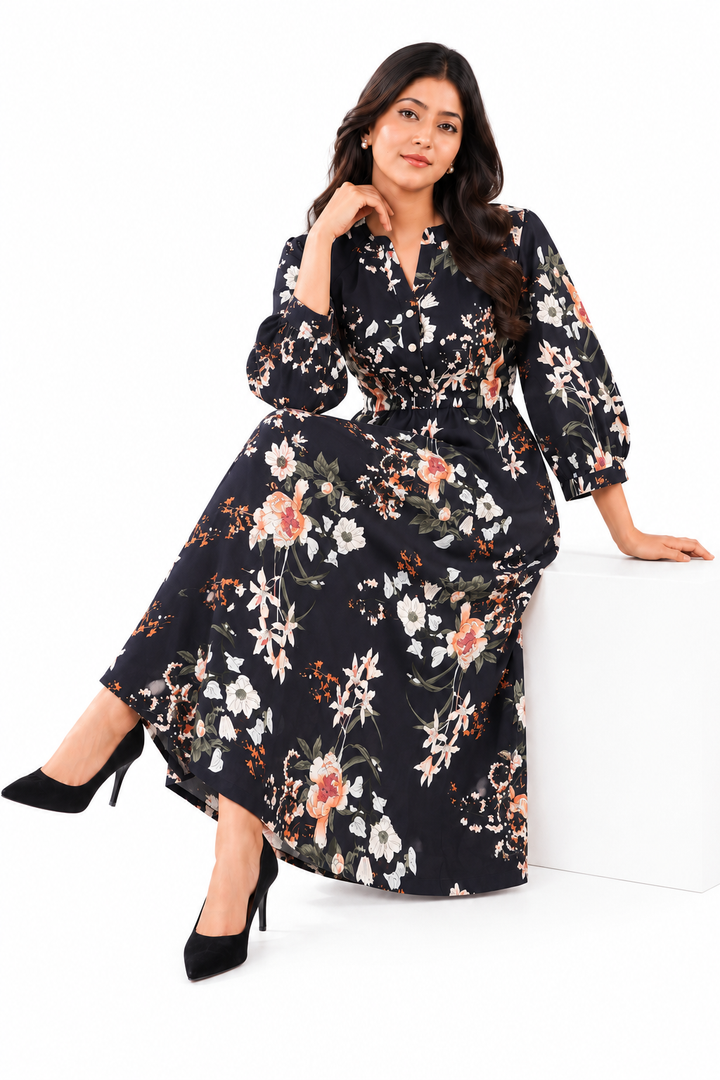 Midnight Blossom Maxi