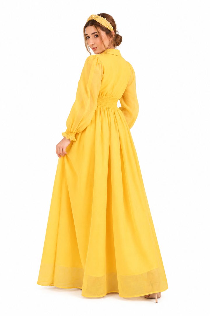 Saffron Meadow Smocked Maxi Dress