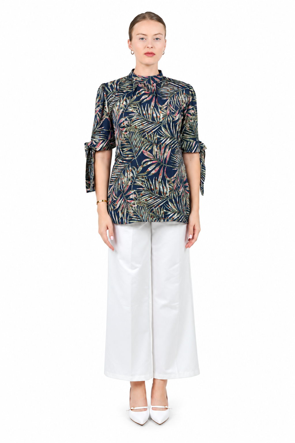 Tropical Crinkle Silk Shirt