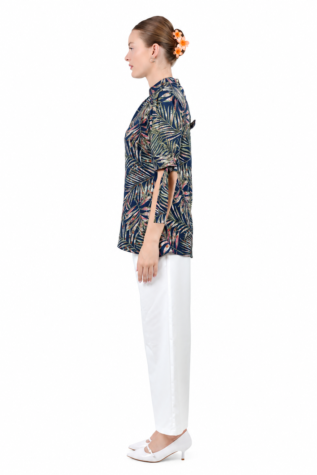 Tropical Crinkle Silk Shirt
