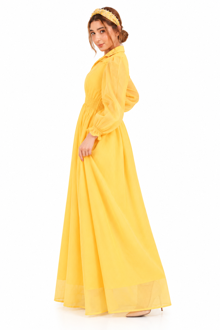 Saffron Meadow Smocked Maxi Dress