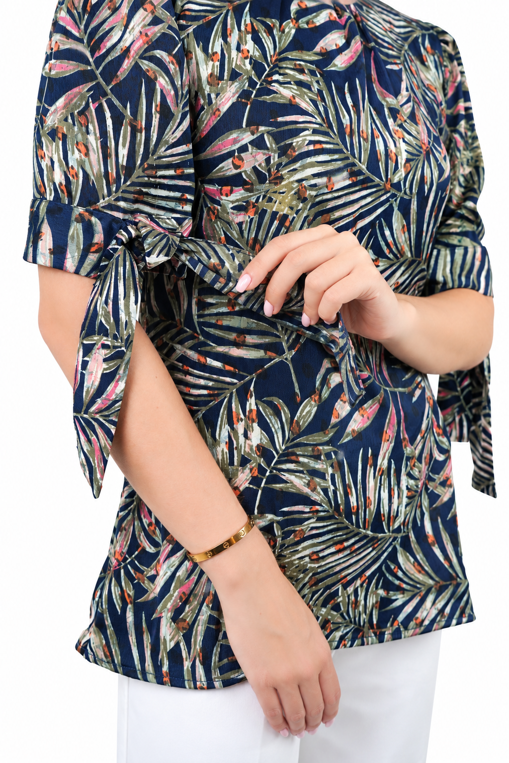 Tropical Crinkle Silk Shirt
