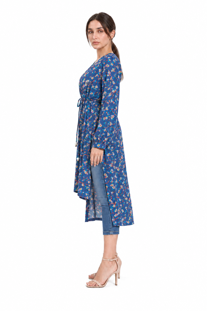 Floral high-low Tunic Shirt