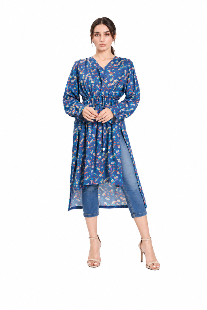 Floral high-low Tunic Shirt