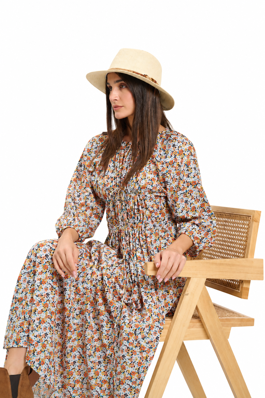 Boho-style floral Maxi Dress