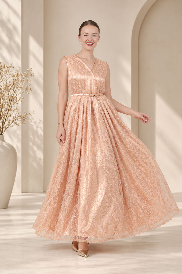 Blush Dusk Lace Gown