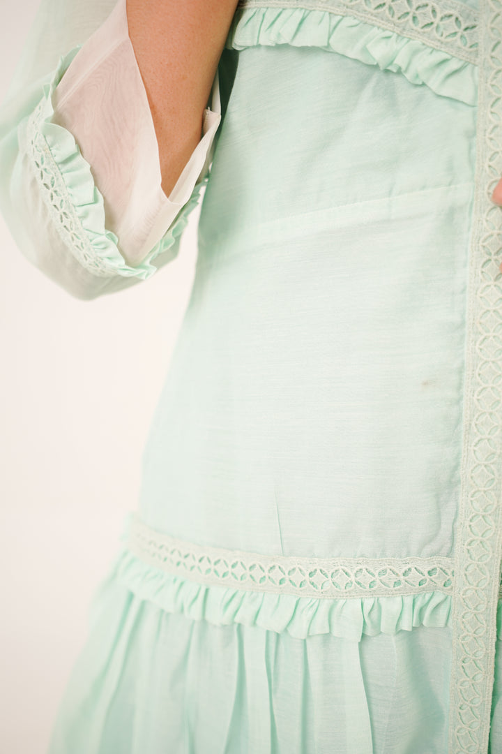 Mint Breeze Tiered Dress