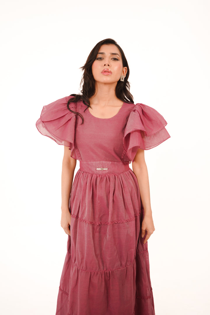 Rosewood Whisper Tiered Maxi Dress