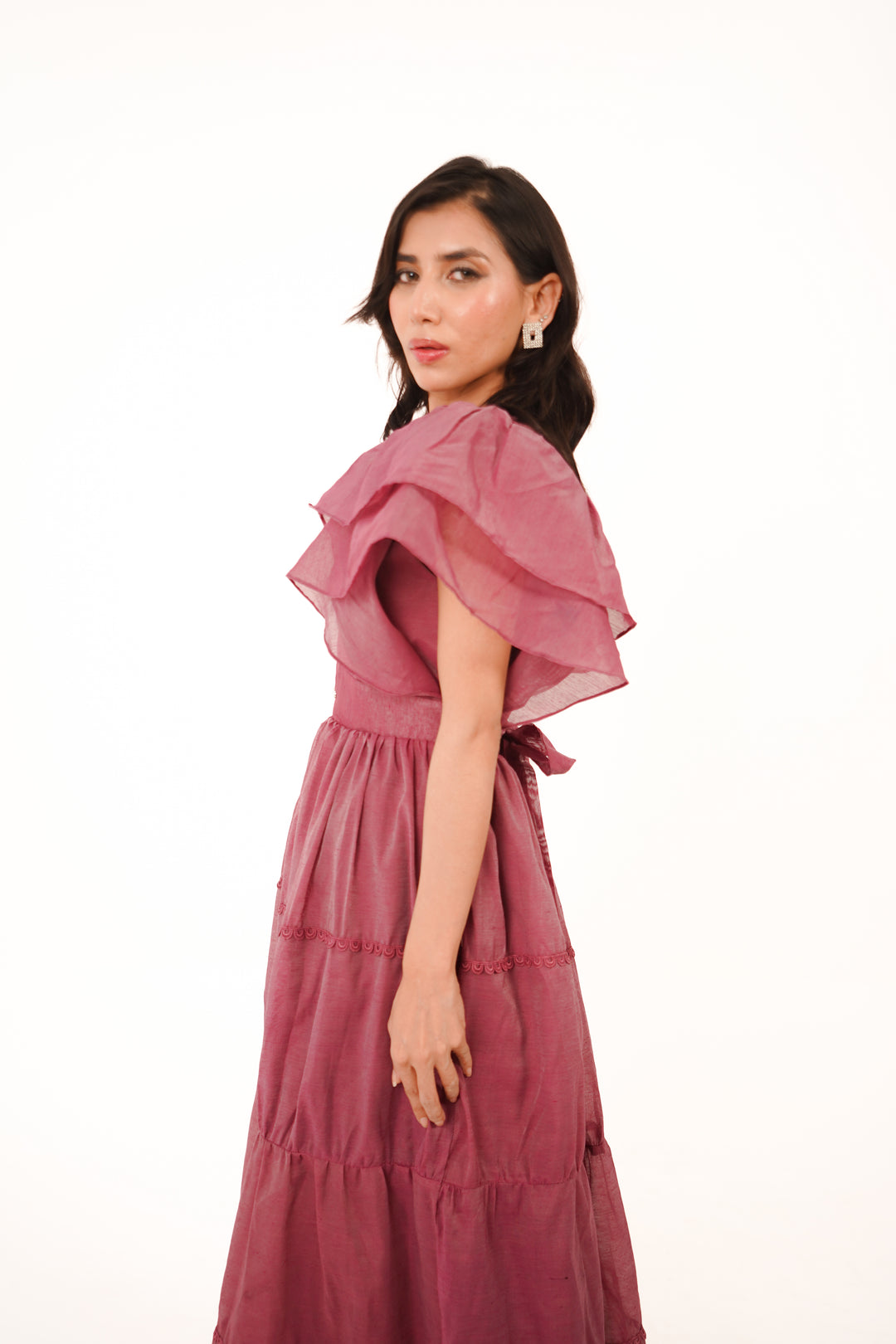 Rosewood Whisper Tiered Maxi Dress