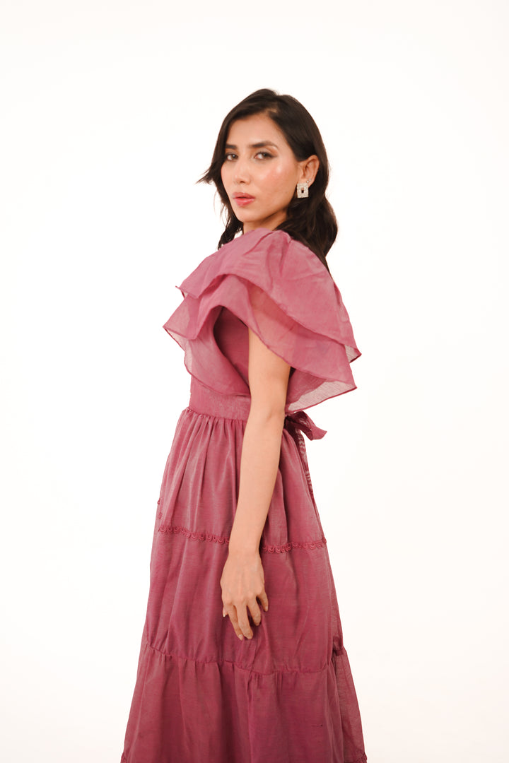 Rosewood Whisper Tiered Maxi Dress