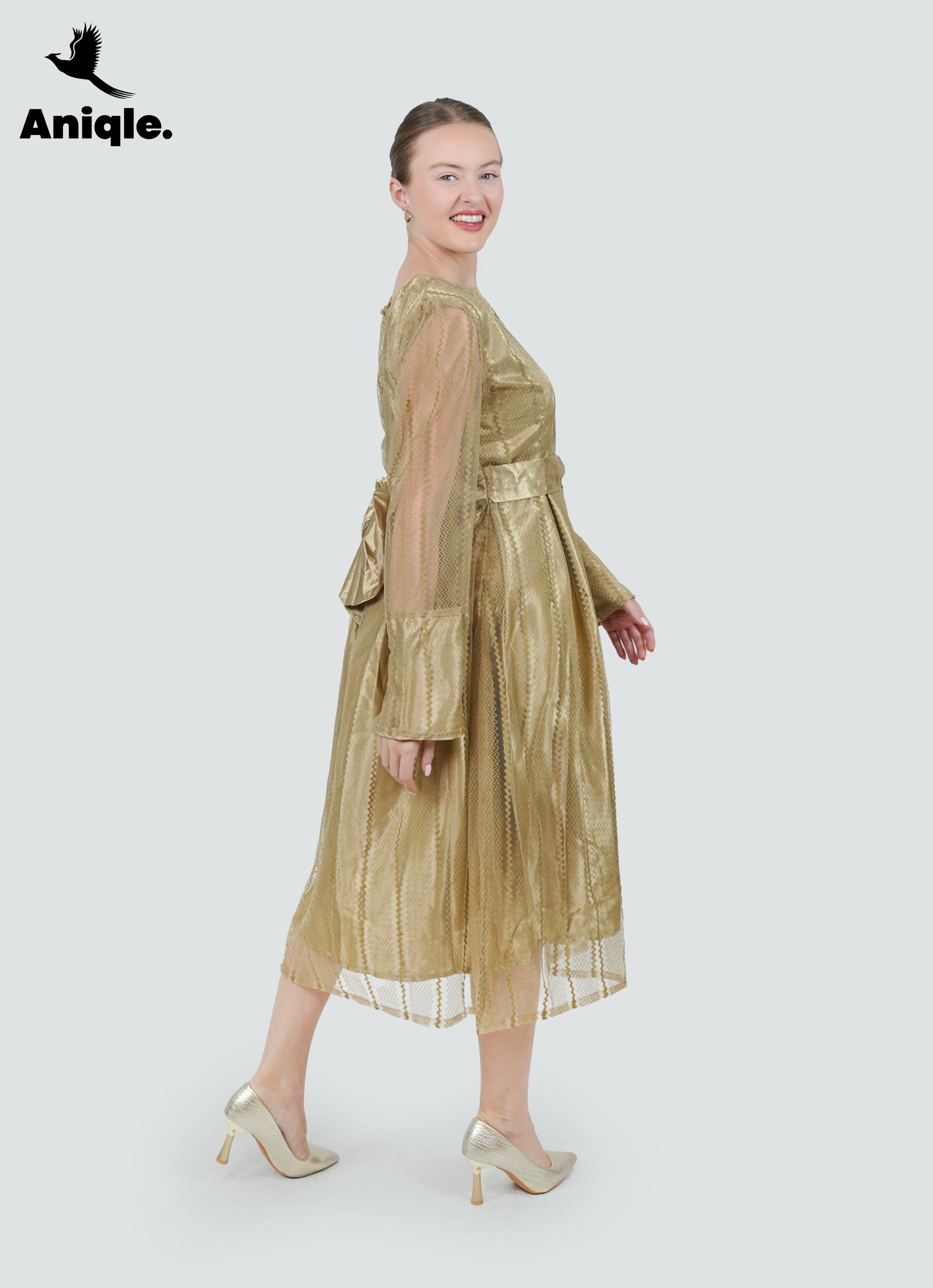 ANQ-10031-Golden Lumière Dress