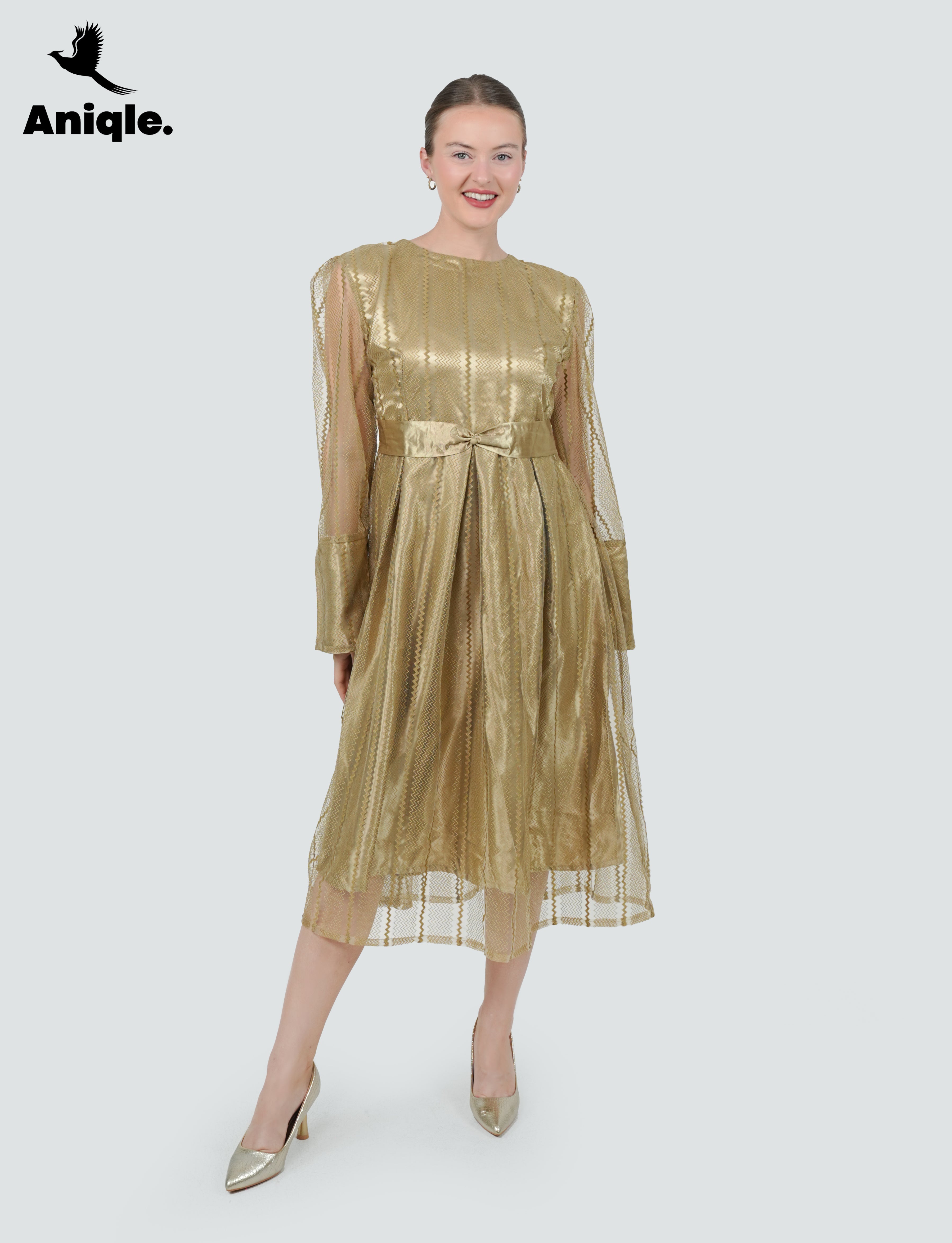 ANQ-10031-Golden Lumière Dress