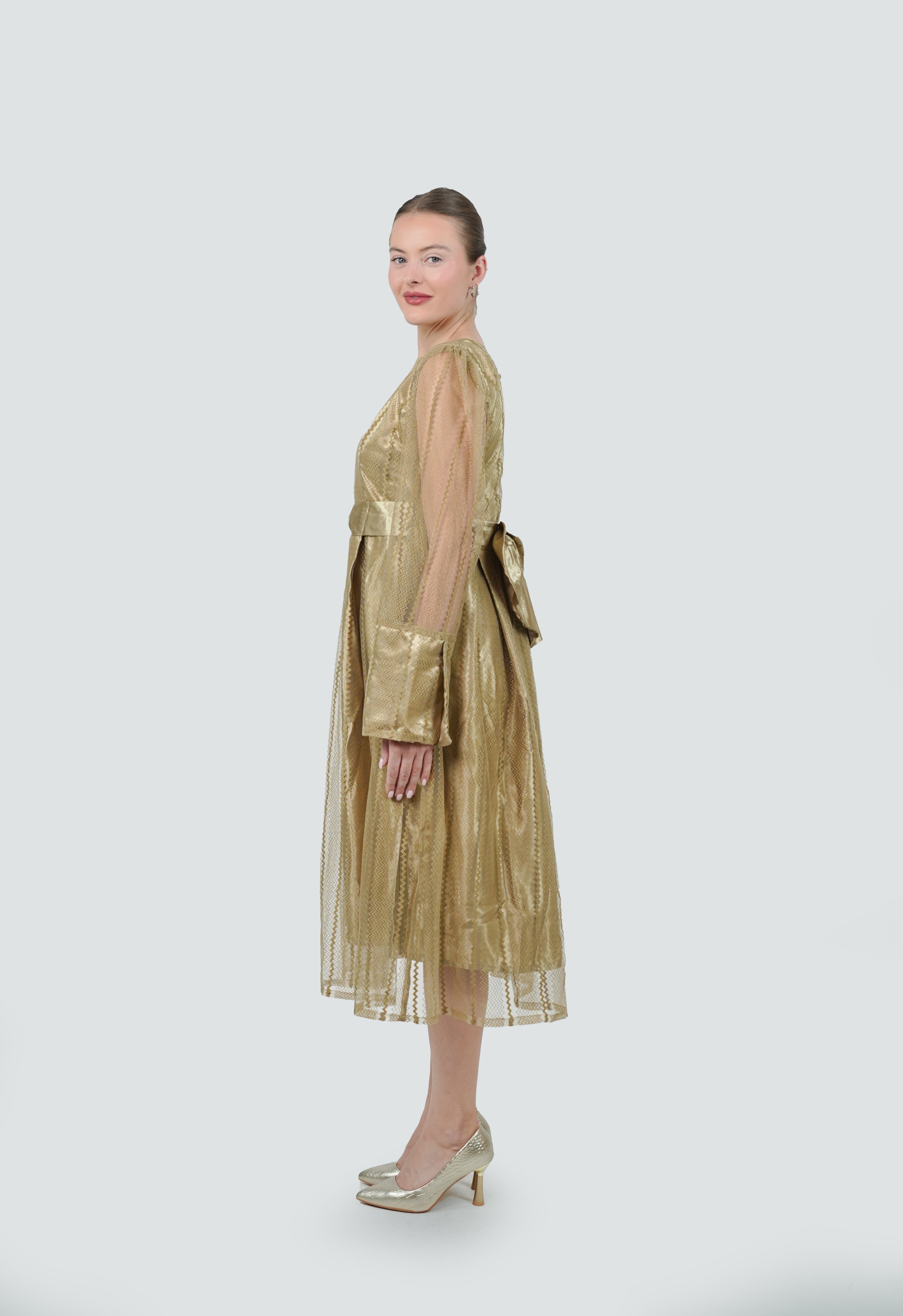 ANQ-10031-Golden Lumière Dress