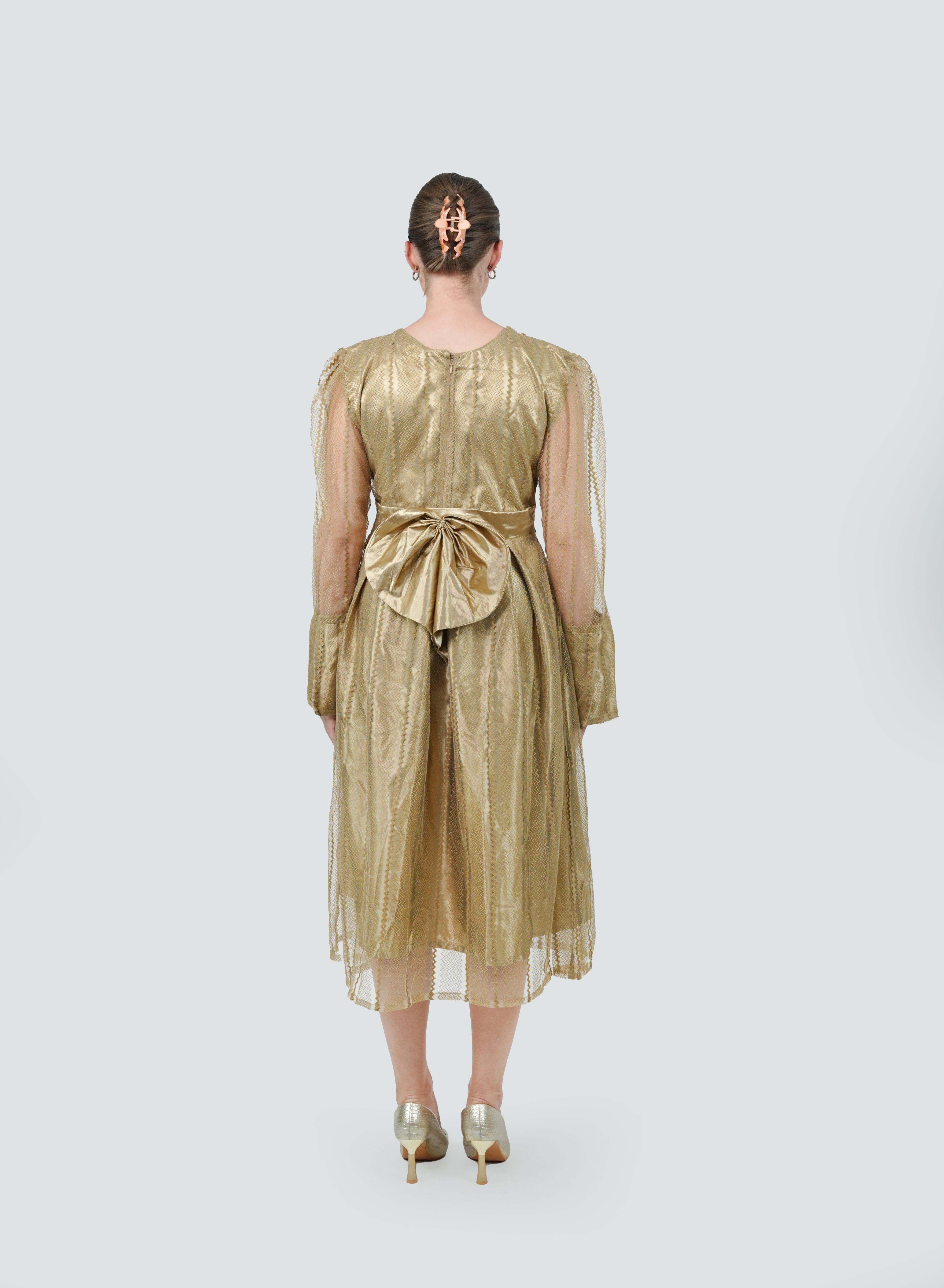 ANQ-10031-Golden Lumière Dress