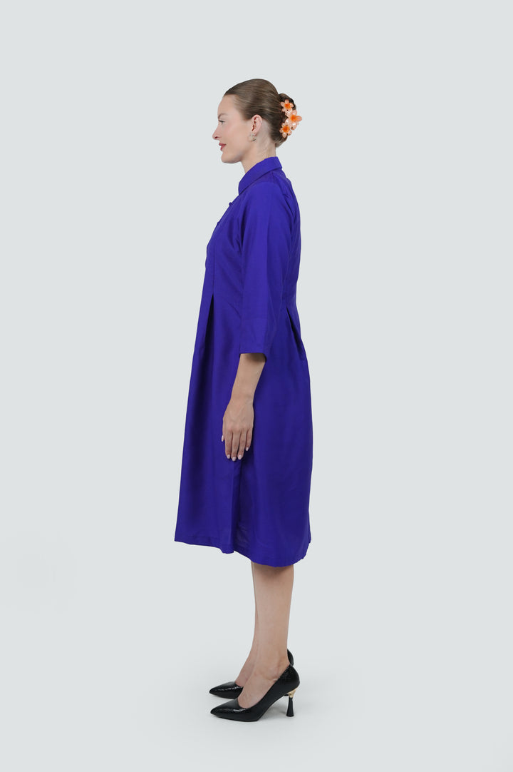 Sapphire Ease Brocade Tunic Shirt