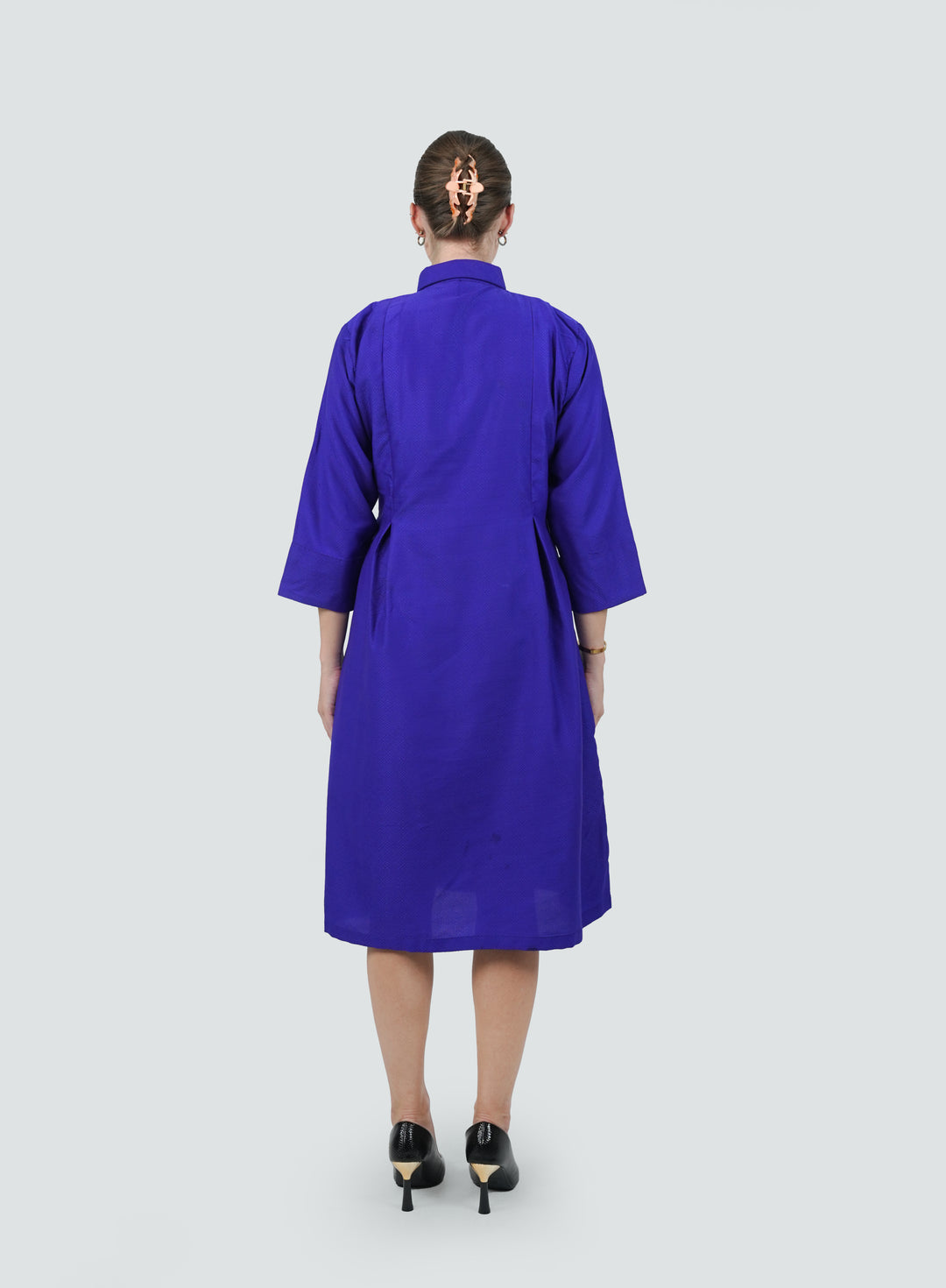 Sapphire Ease Brocade Tunic Shirt