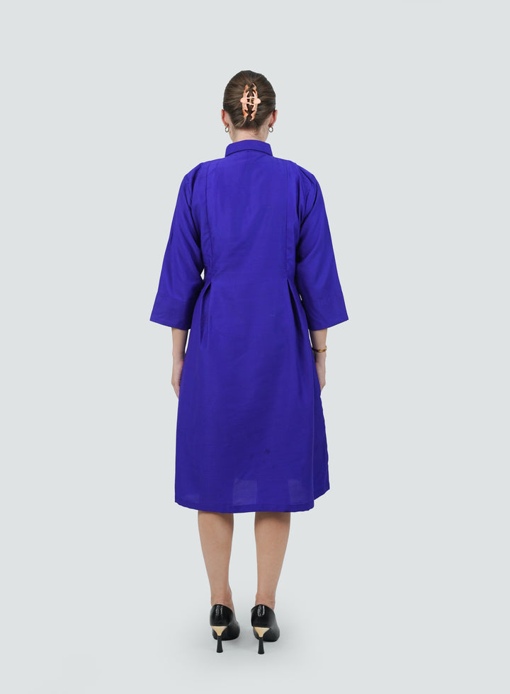 Sapphire Ease Brocade Tunic Shirt