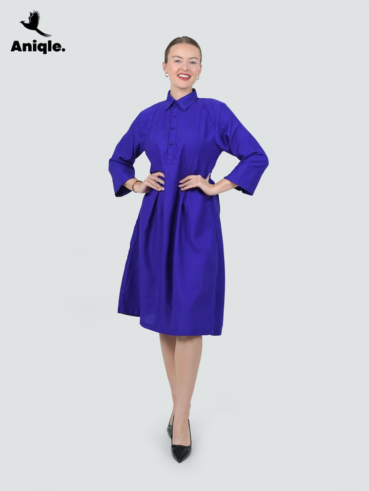 Sapphire Ease Brocade Tunic Shirt