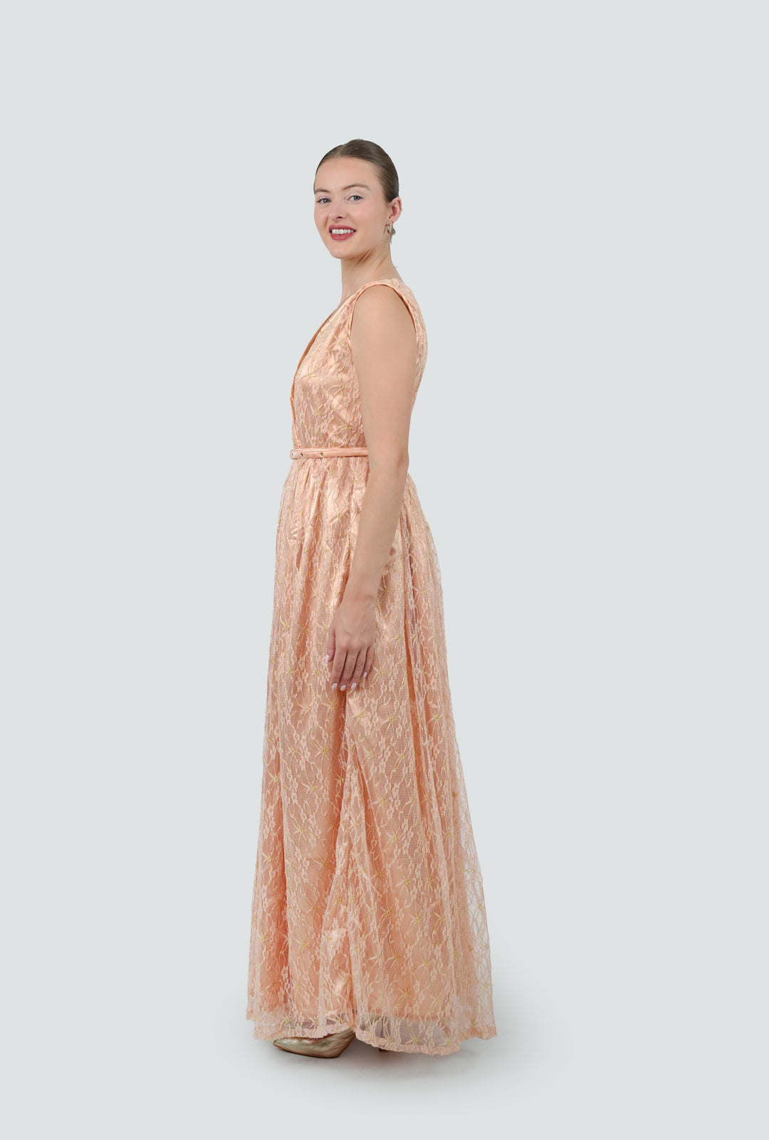 Blush Dusk Lace Gown