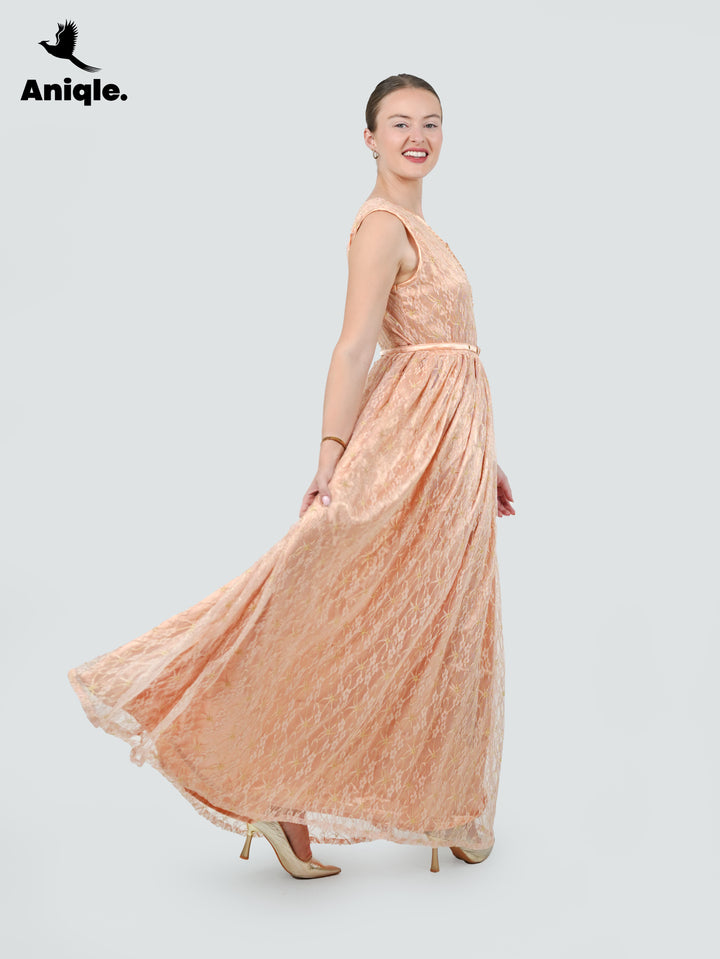 Blush Dusk Lace Gown