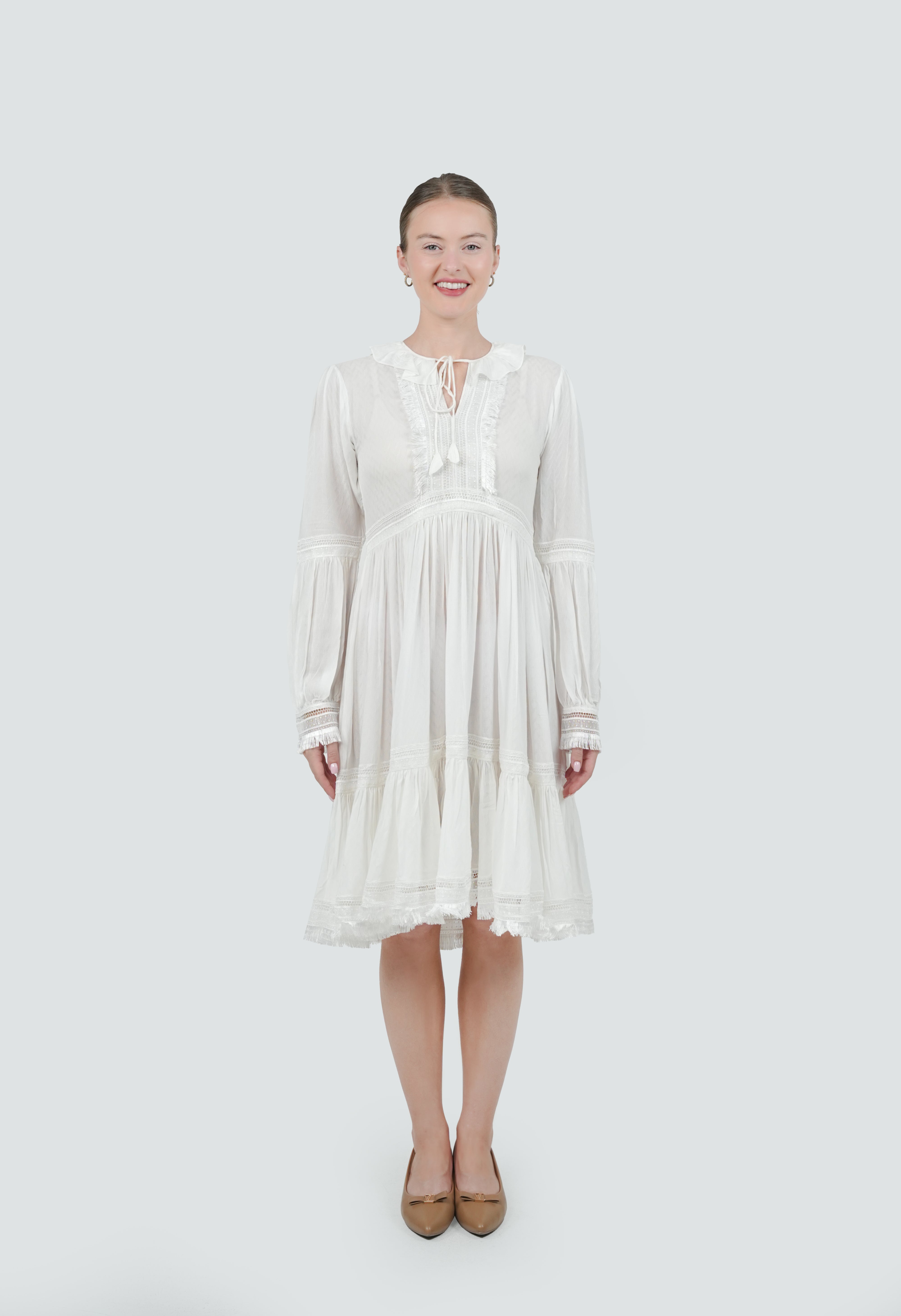 ANQ-10033-Ivory Muse Vintage Lace Dress