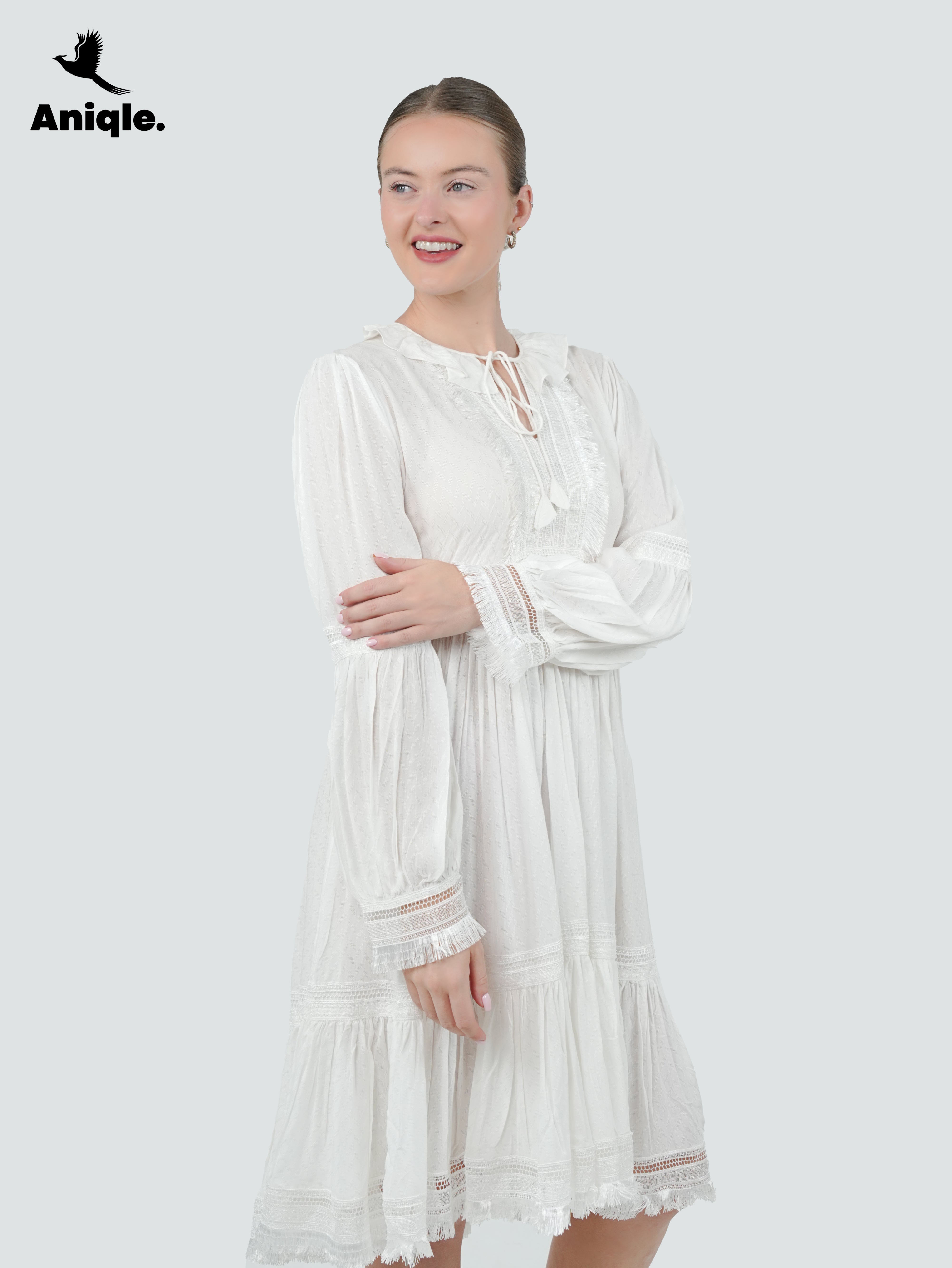 ANQ-10033-Ivory Muse Vintage Lace Dress