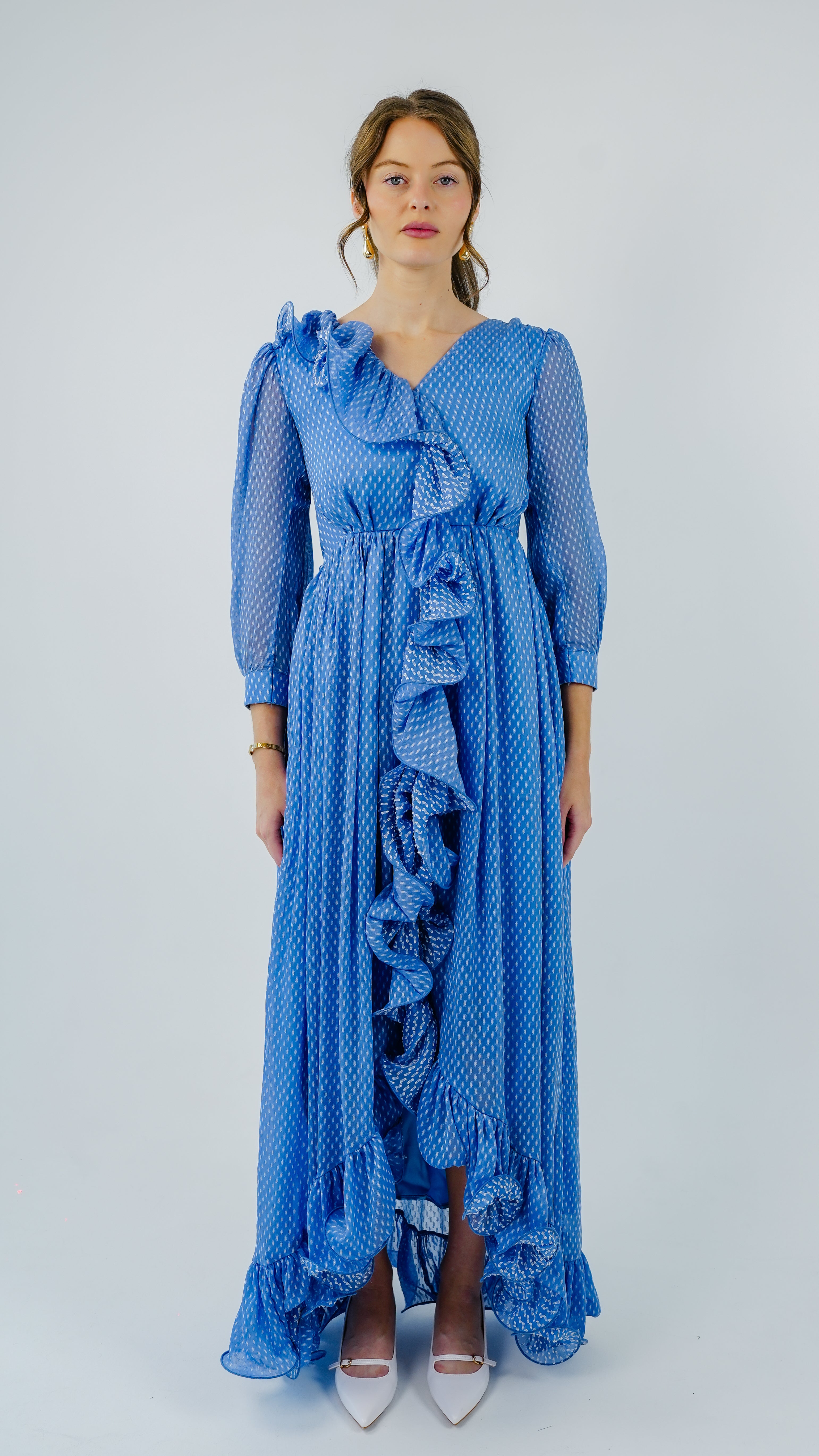 ANQ-10028-Azure Cascade Chiffon Gown