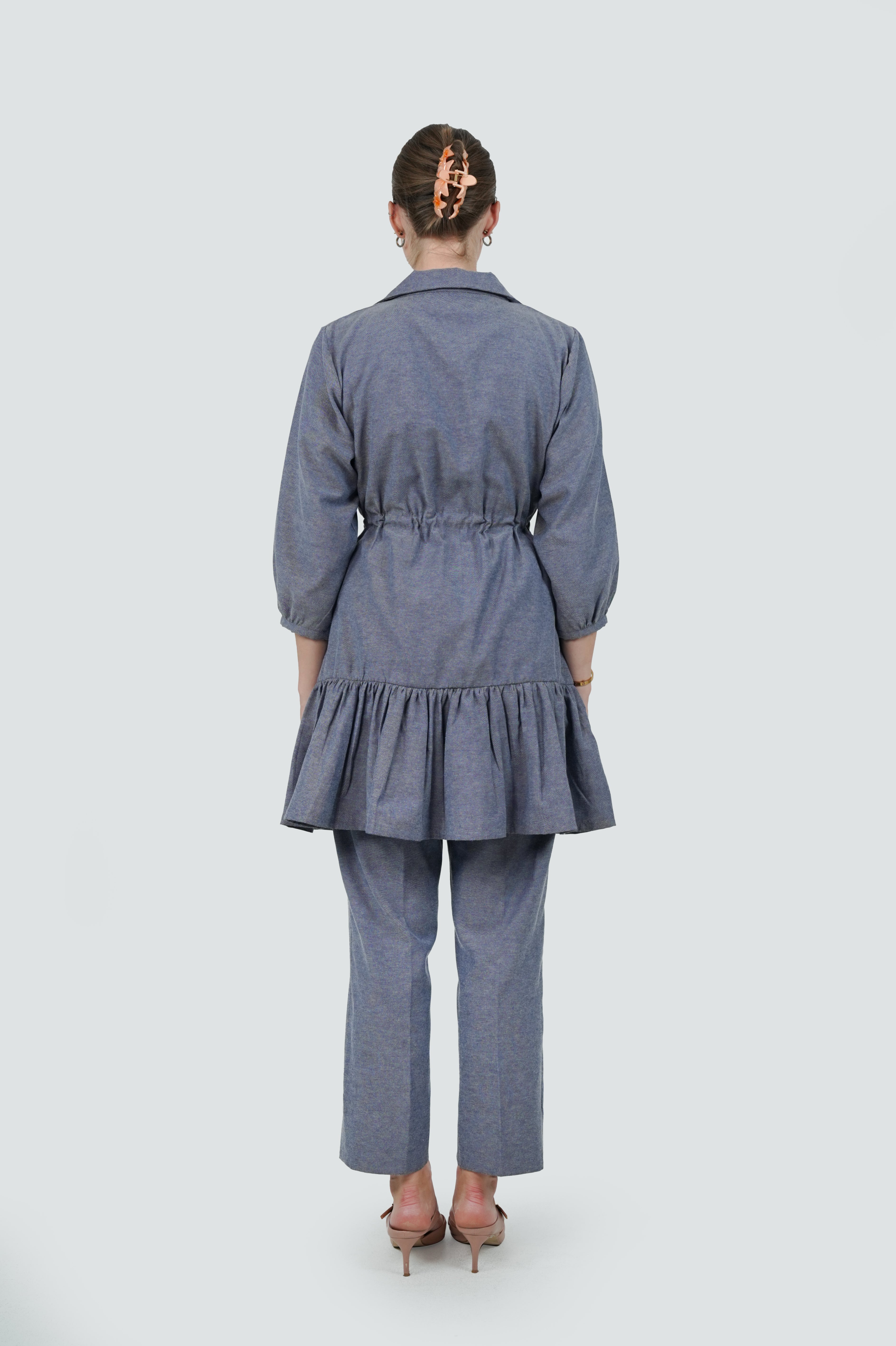 ANQ-10041-Lake Blue Summer Denim Co Ord Set