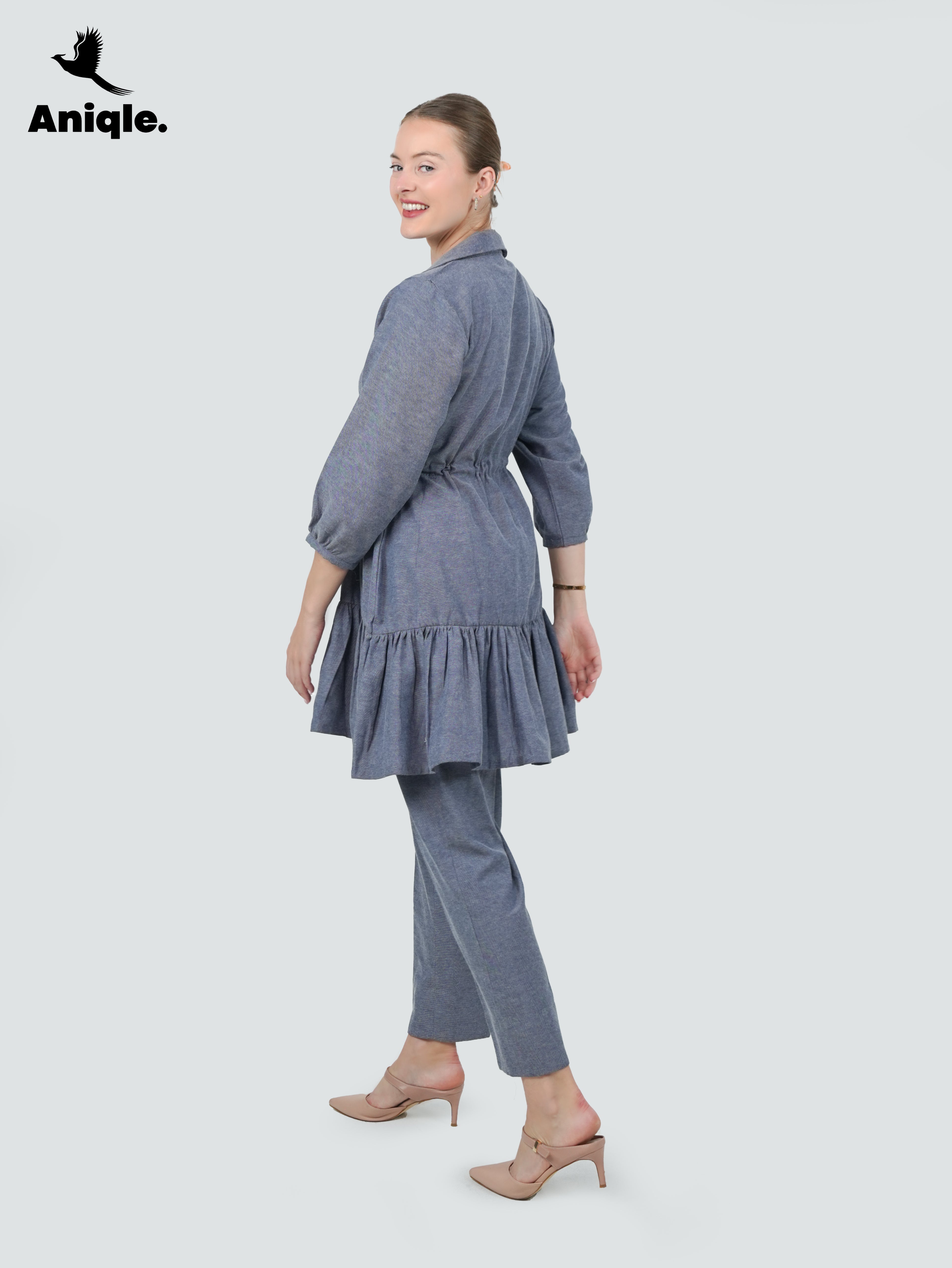 ANQ-10041-Lake Blue Summer Denim Co Ord Set