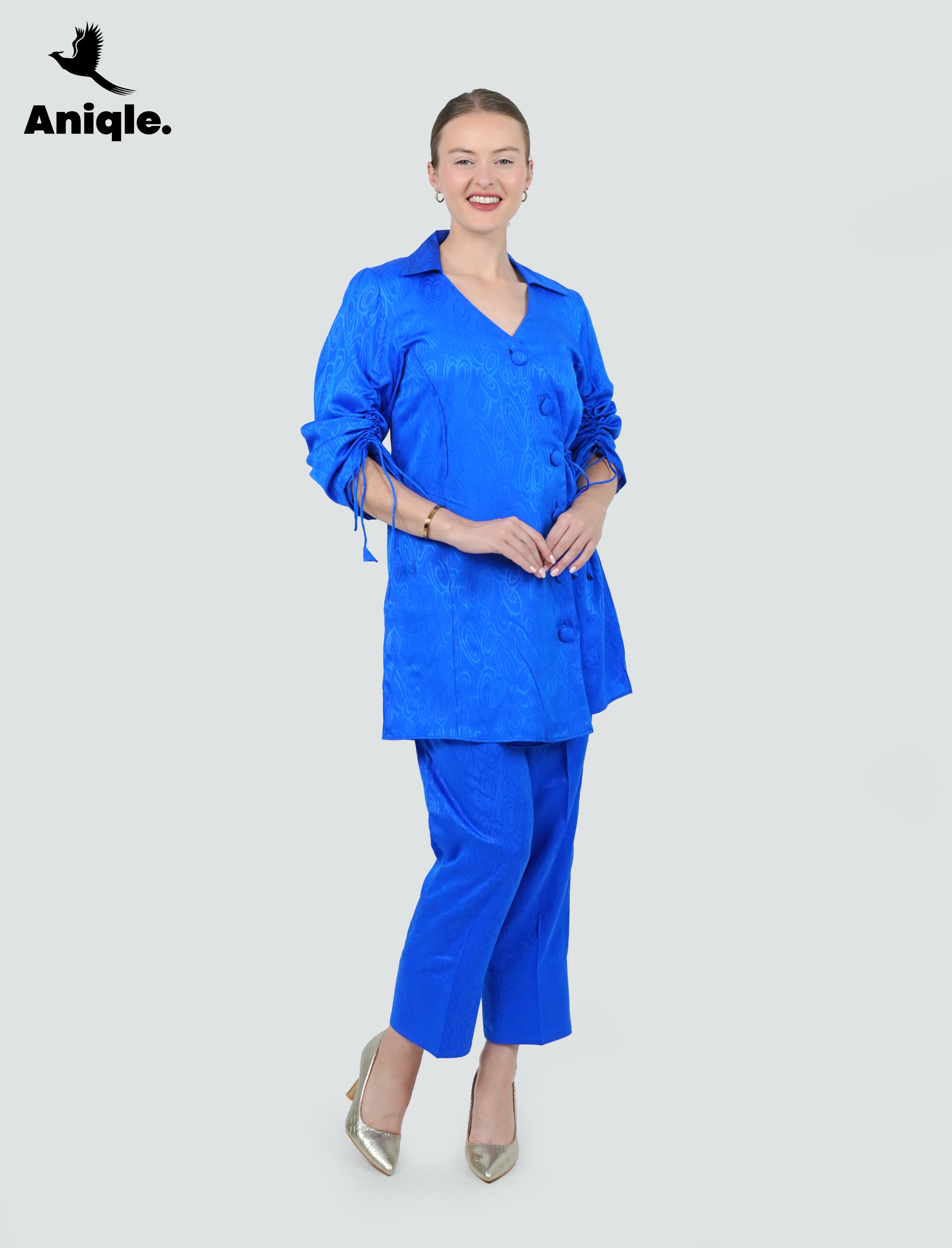 ANQ-10039- Velora Cobalt Co-Ord Set