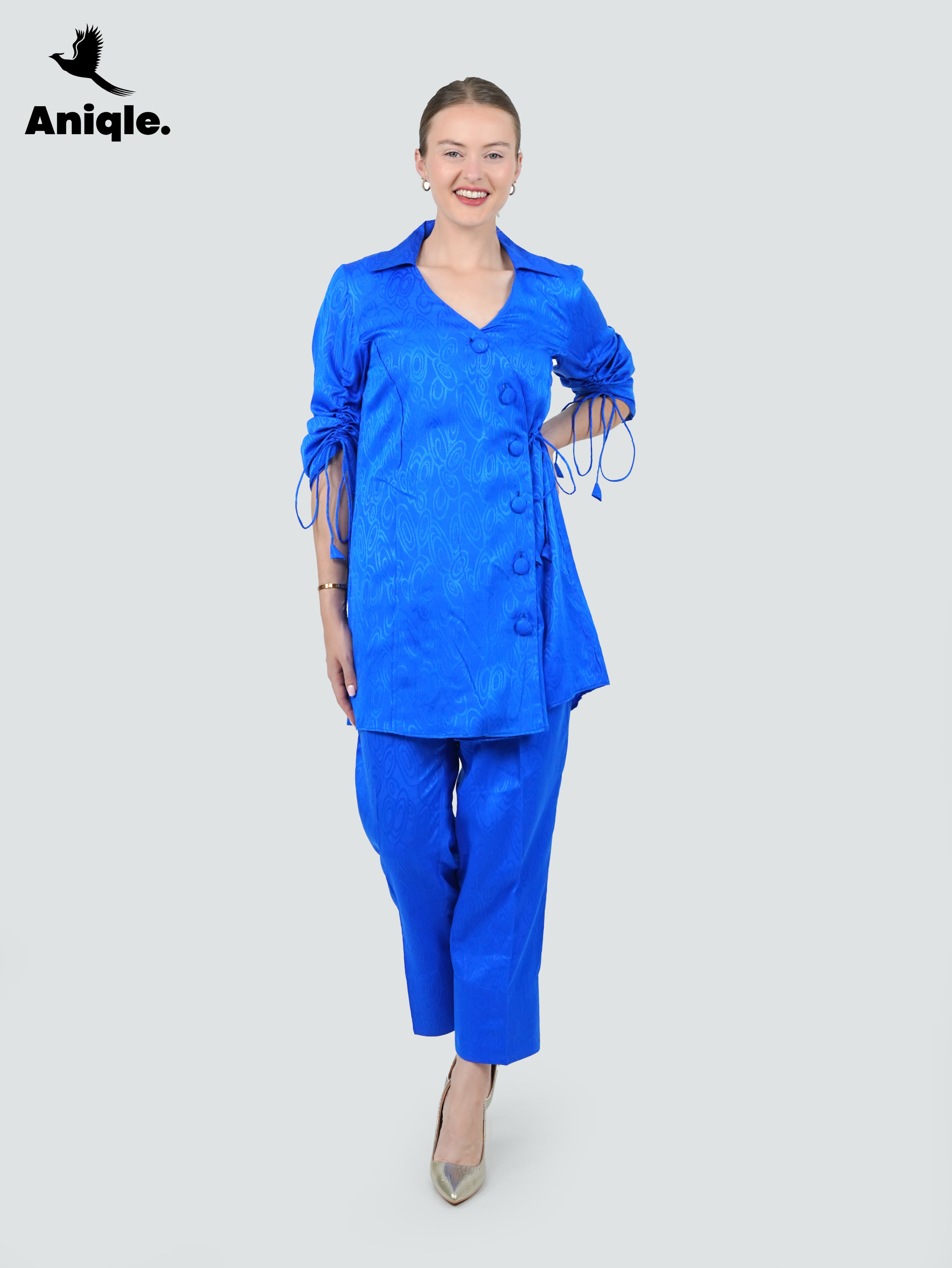 ANQ-10039- Velora Cobalt Co-Ord Set