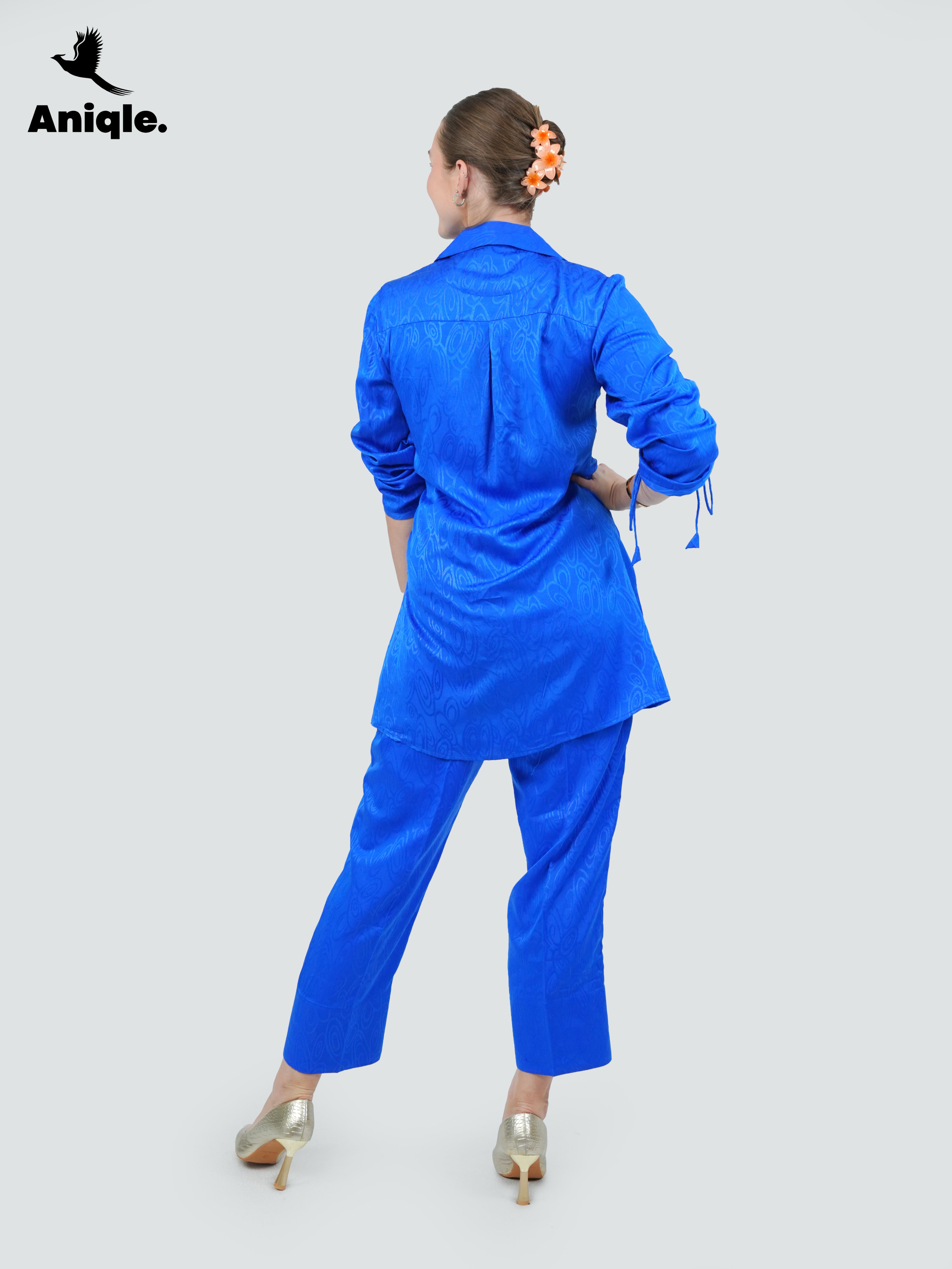 ANQ-10039- Velora Cobalt Co-Ord Set