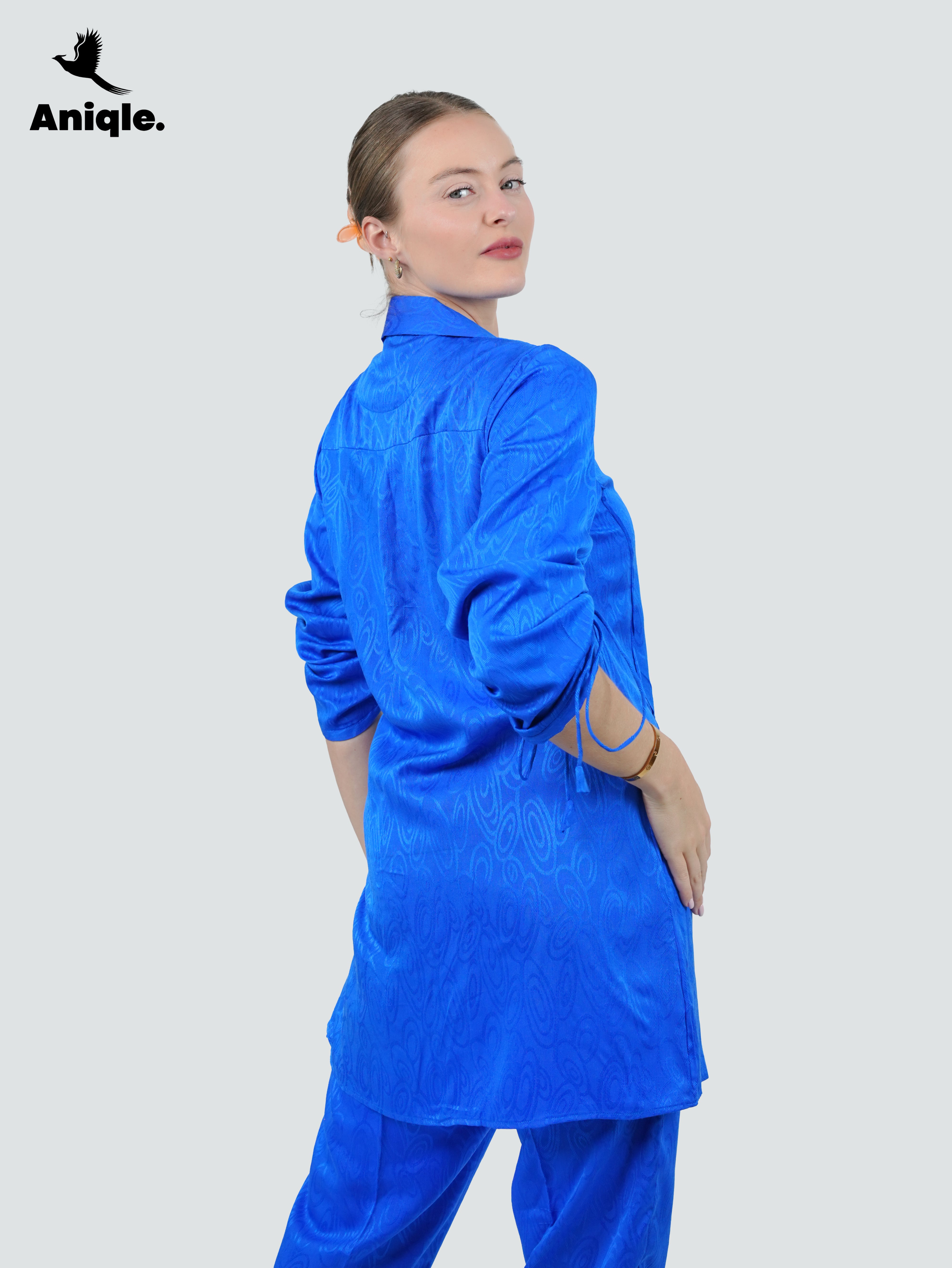ANQ-10039- Velora Cobalt Co-Ord Set