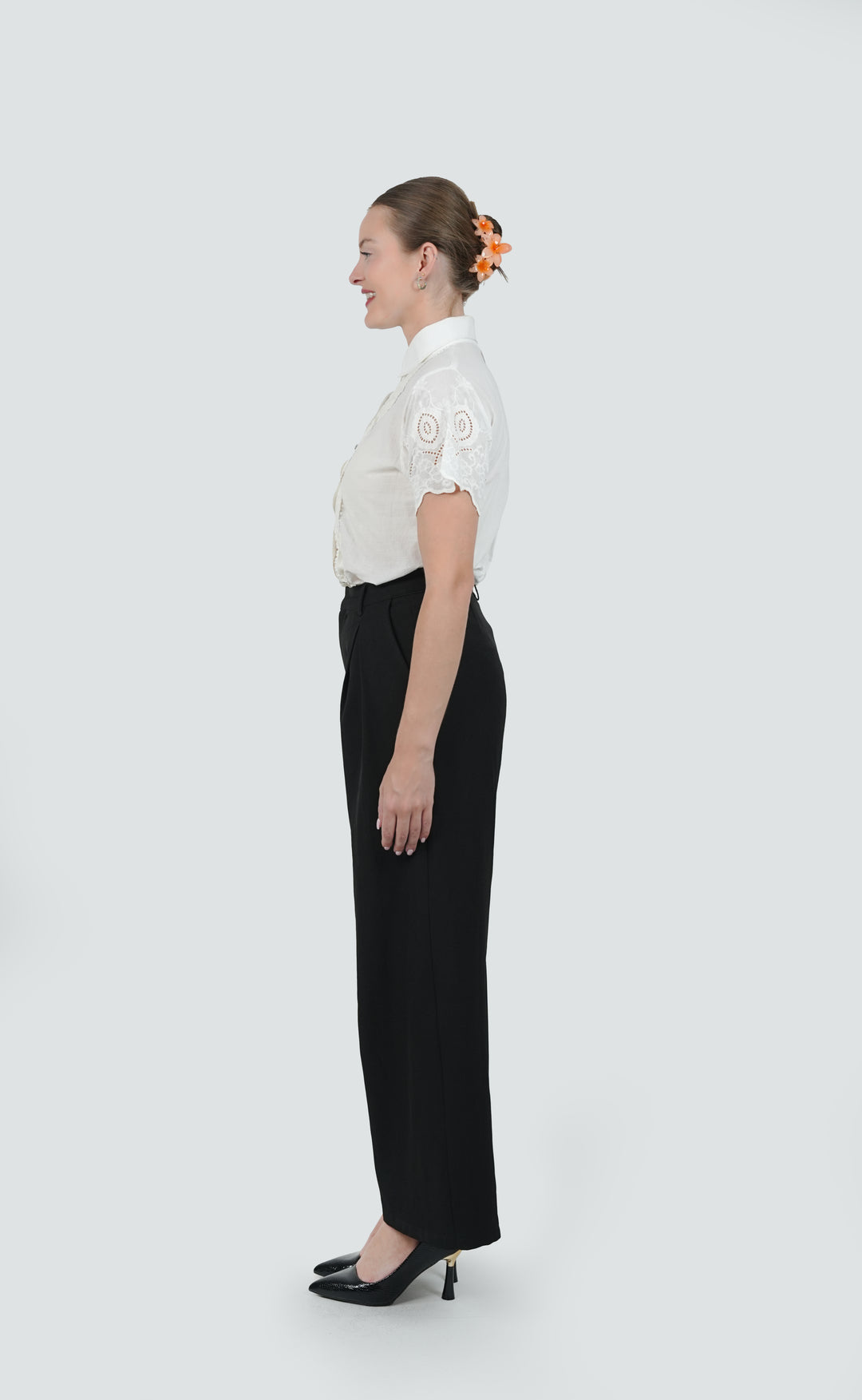 Ivory Lace Panel Shirt