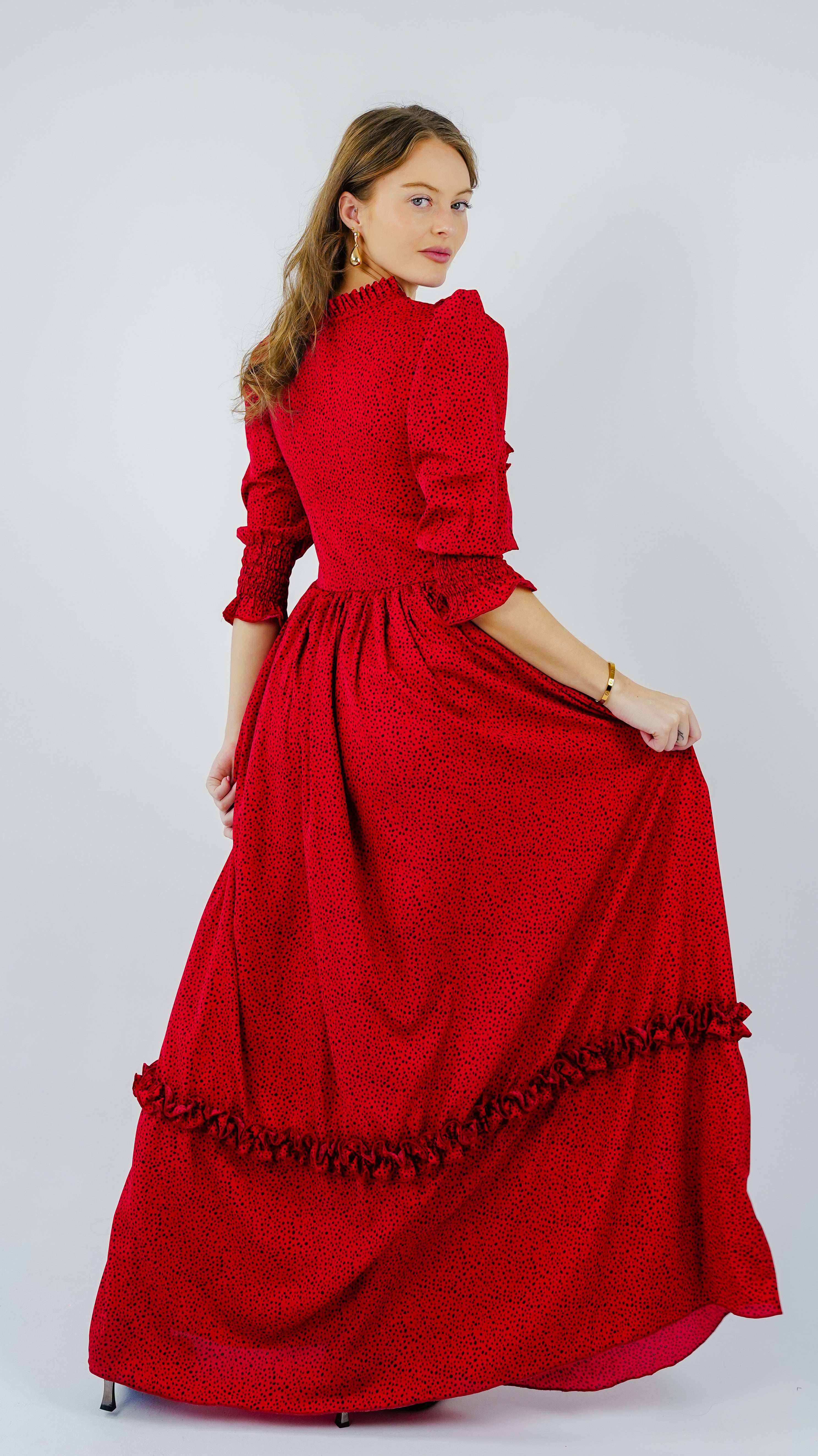 ANQ-10027-Crimson Grace Printed Gown