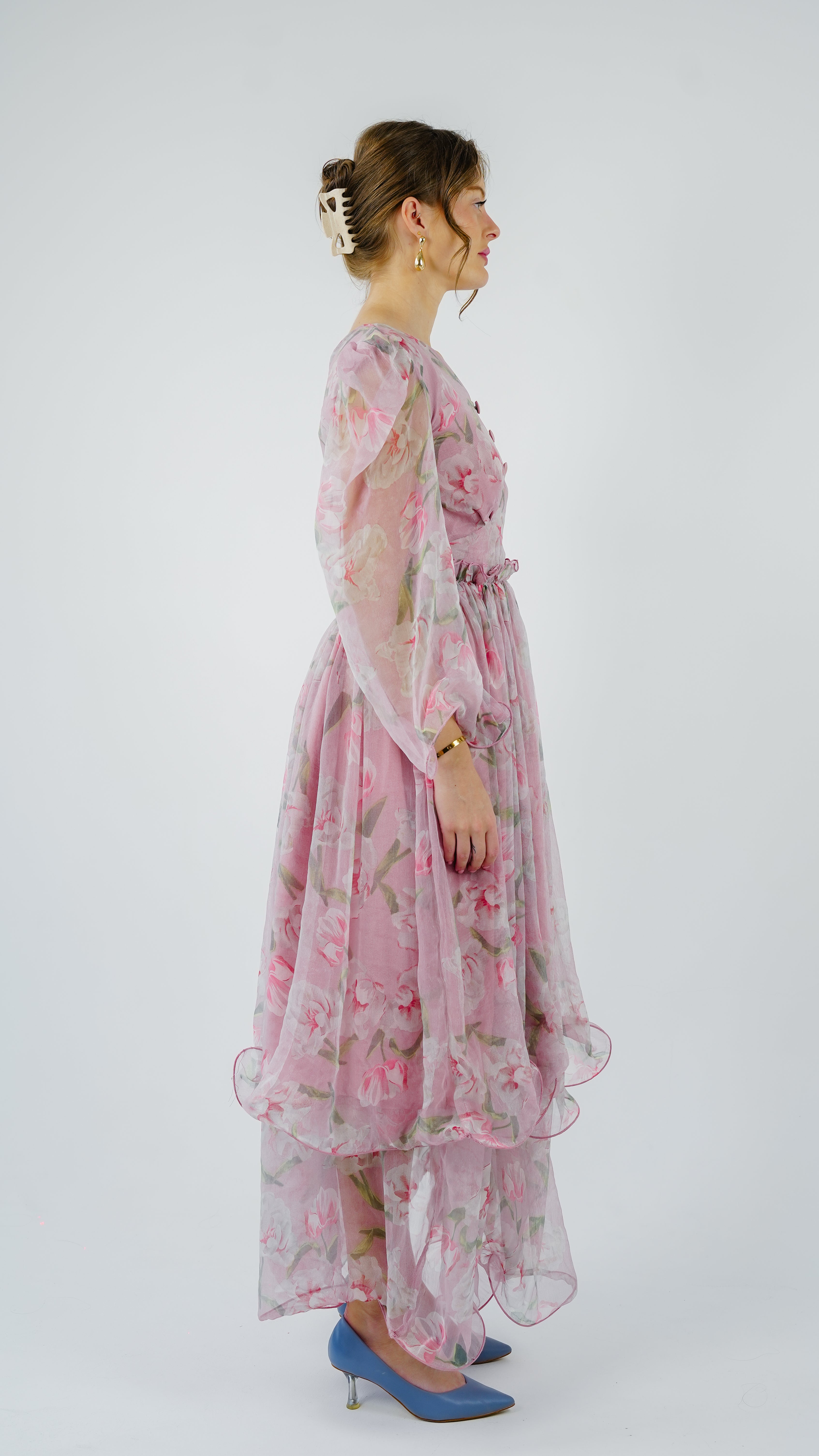 ANQ-10026-Rosé Garden Chiffon Gown