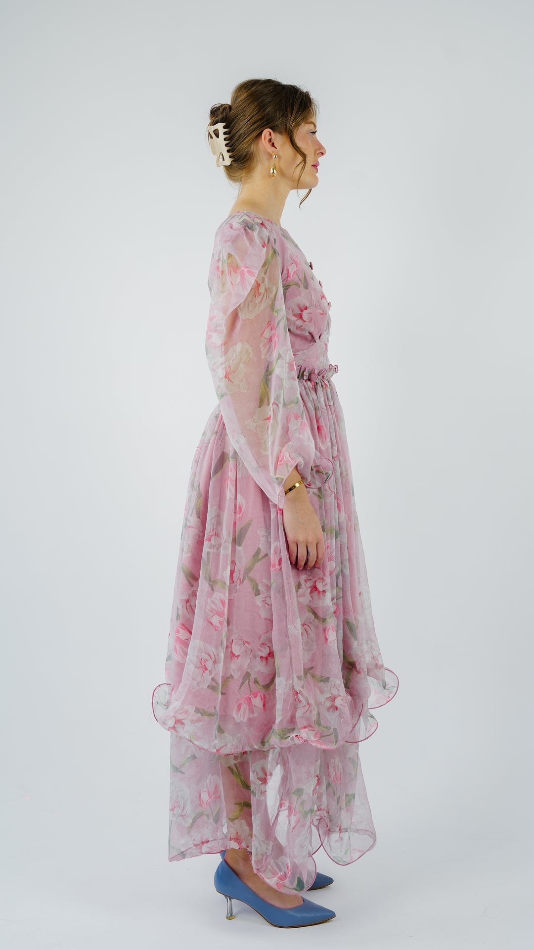 Rosé Garden Chiffon Gown