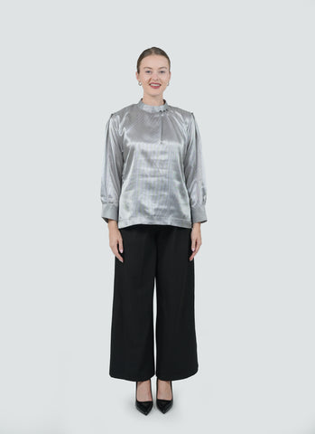 ANQ-10043-Luna Silver Lustre Blouse