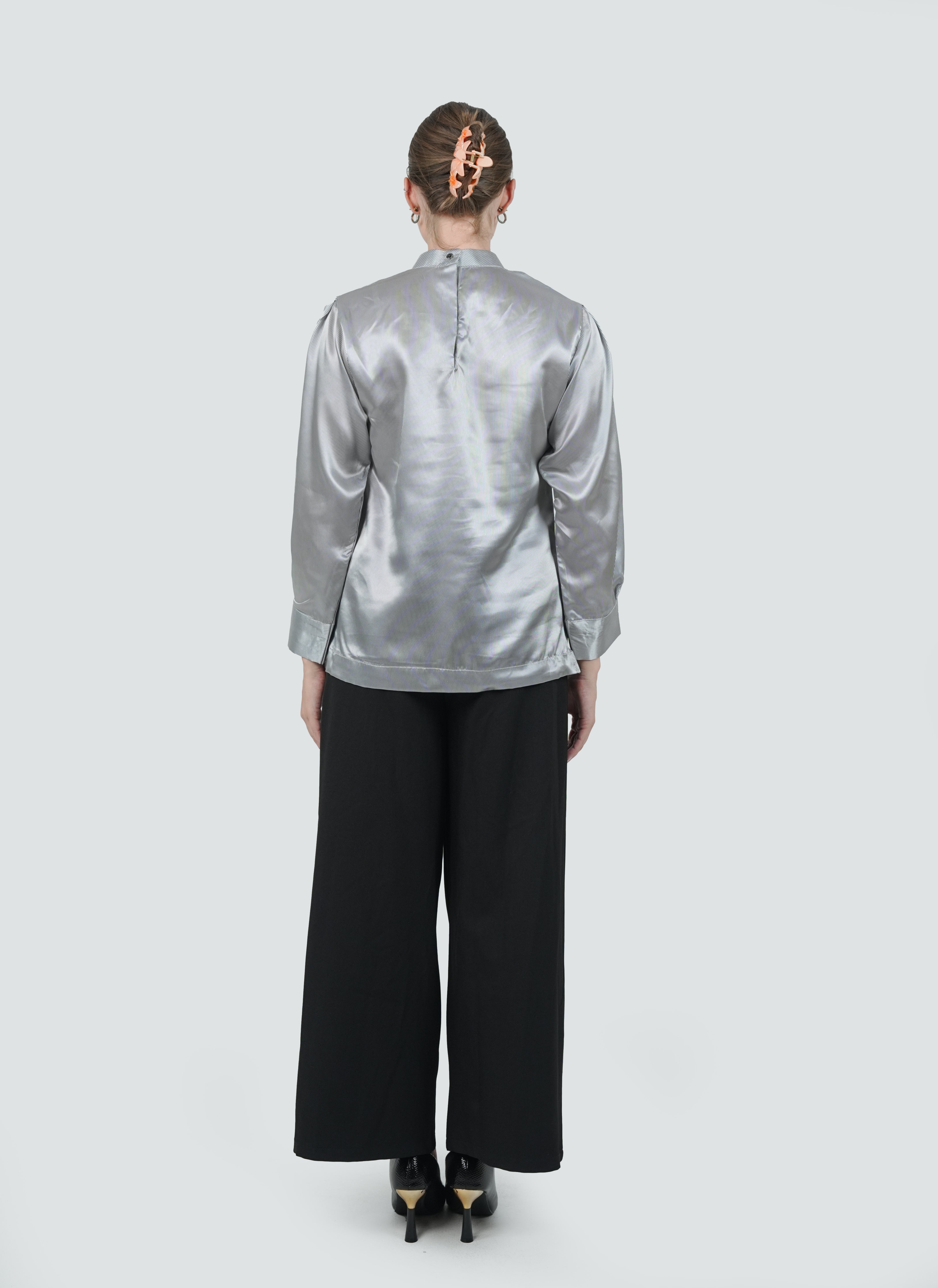 ANQ-10043-Luna Silver Lustre Blouse