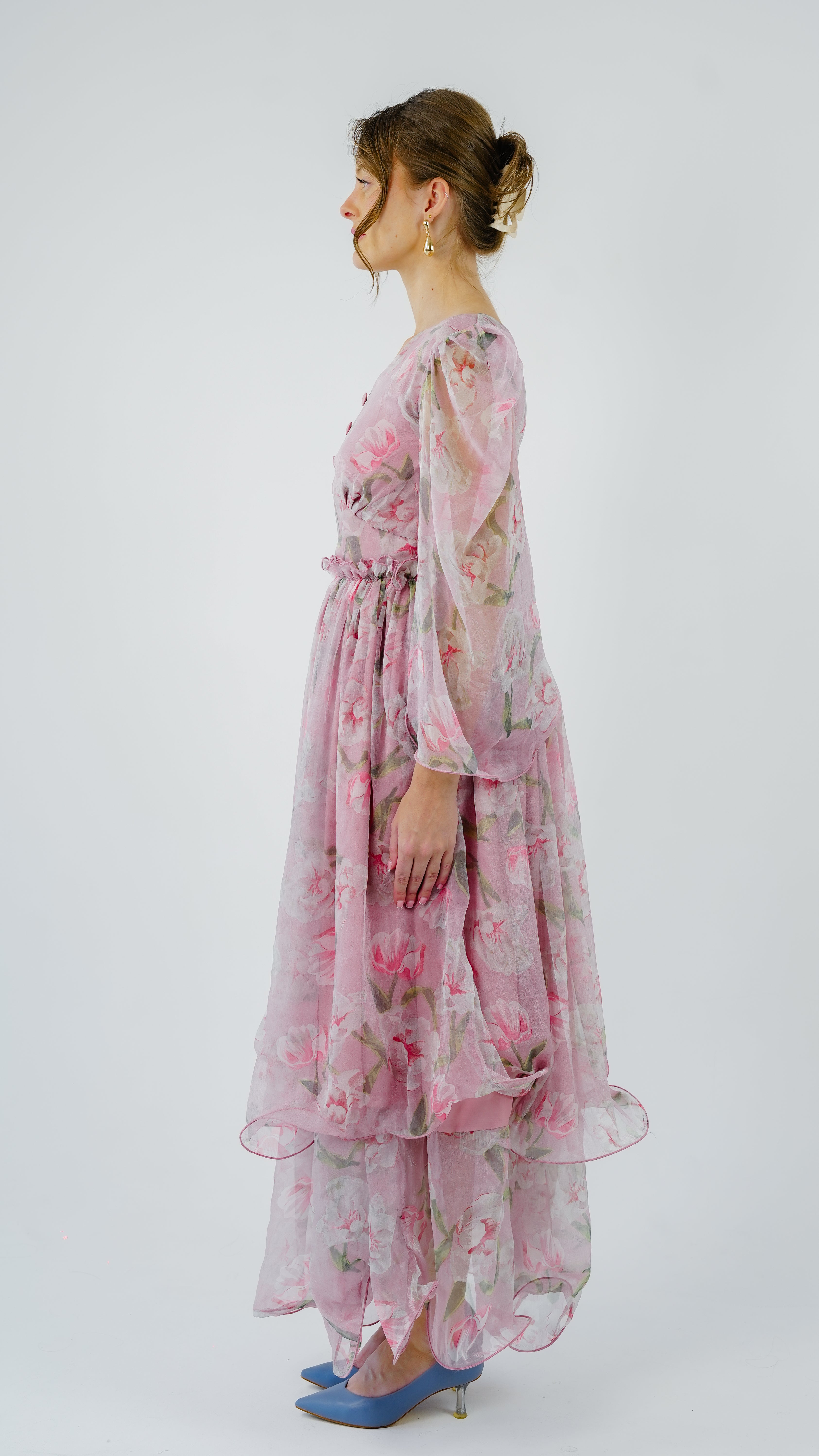 ANQ-10026-Rosé Garden Chiffon Gown