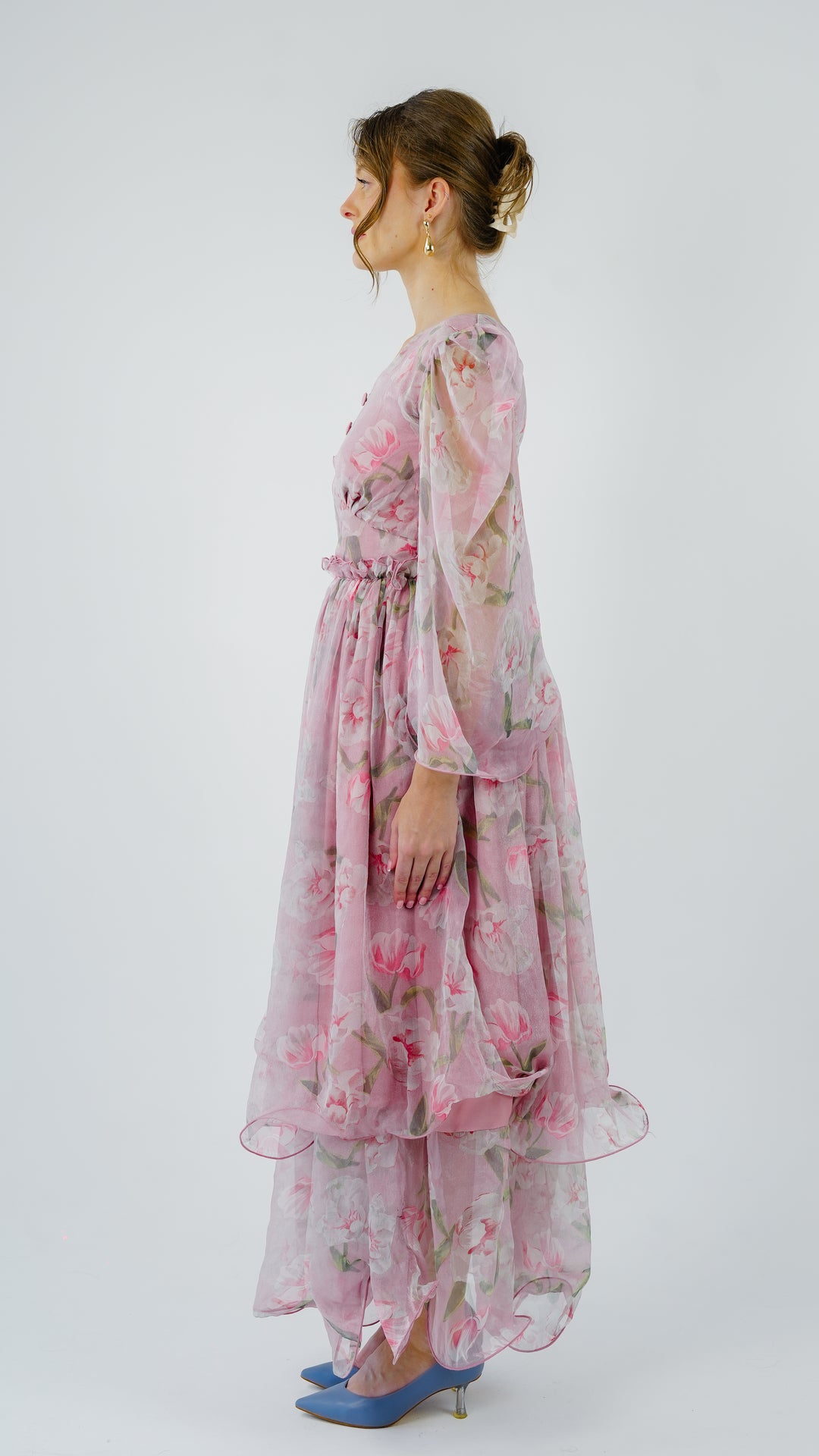 Rosé Garden Chiffon Gown