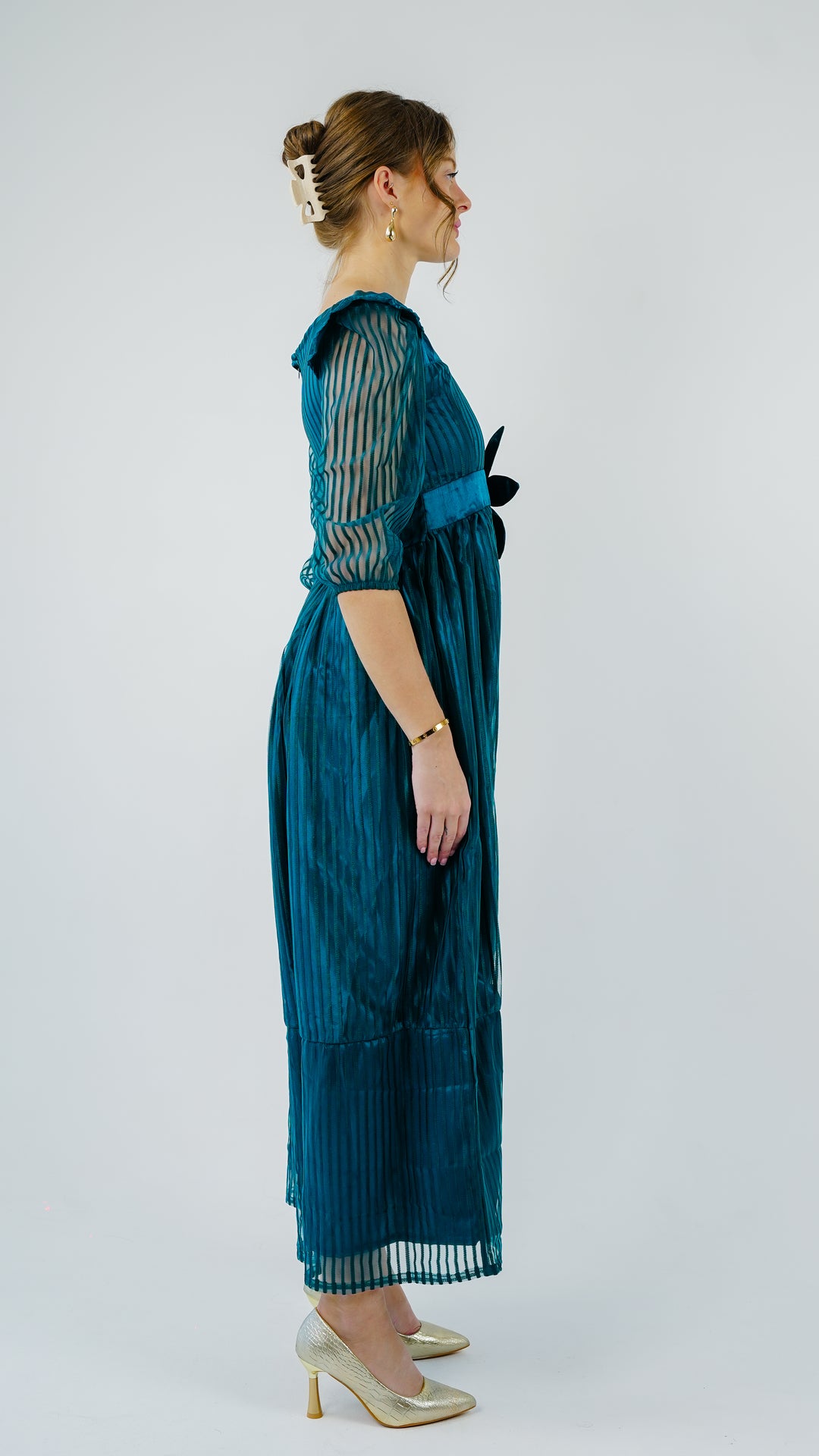 Peacock Teal Radiance Gown