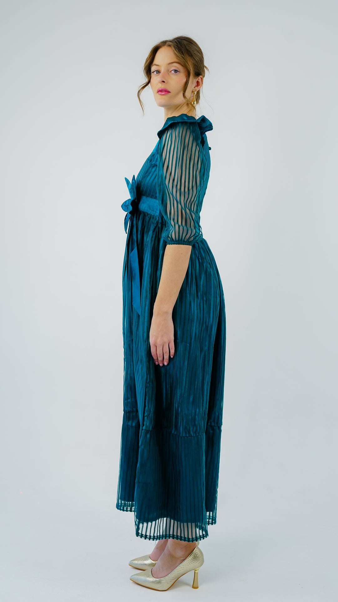 Peacock Teal Radiance Gown