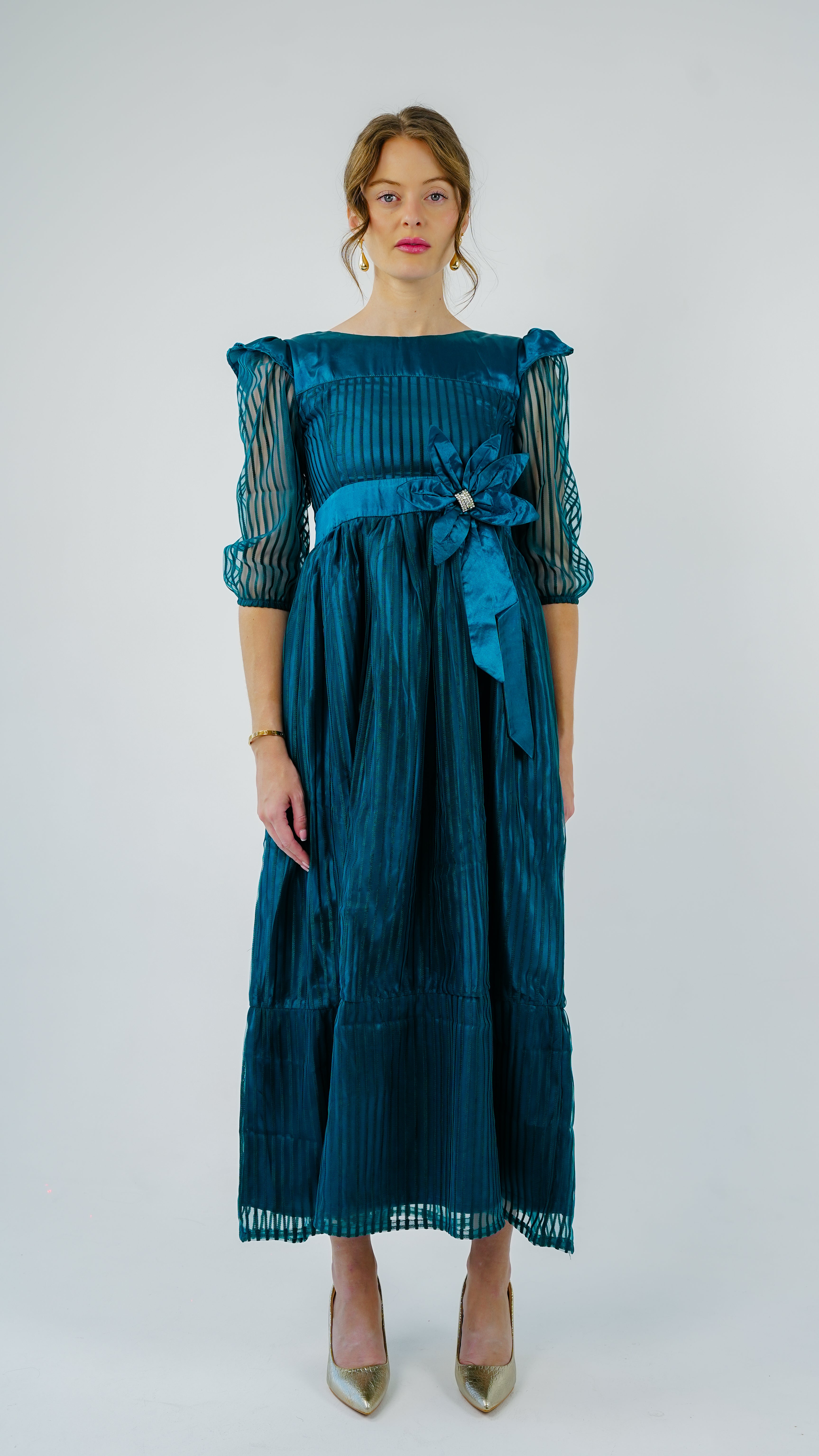 ANQ-10024-Peacock Teal Radiance Gown