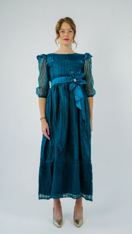 ANQ-10024-Peacock Teal Radiance Gown