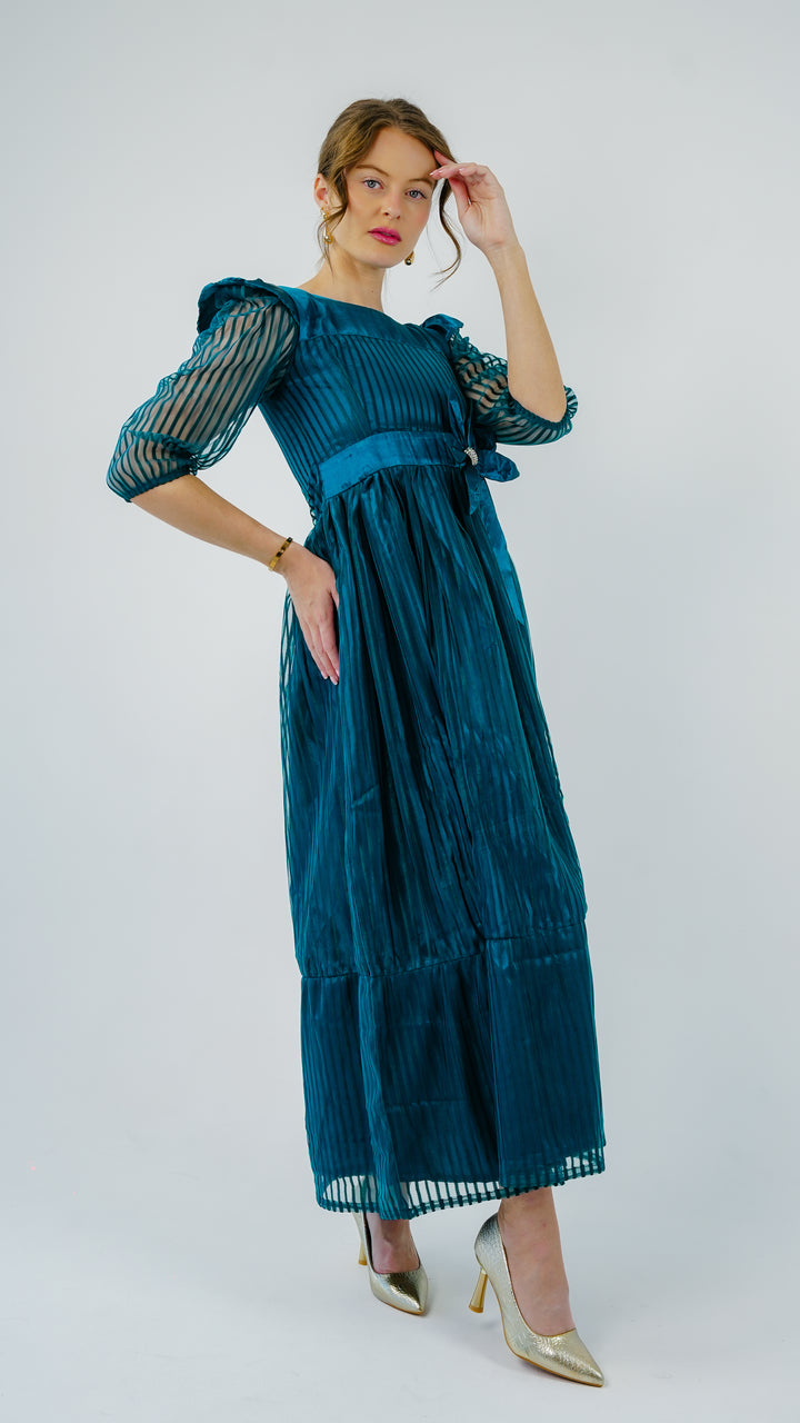 Peacock Teal Radiance Gown