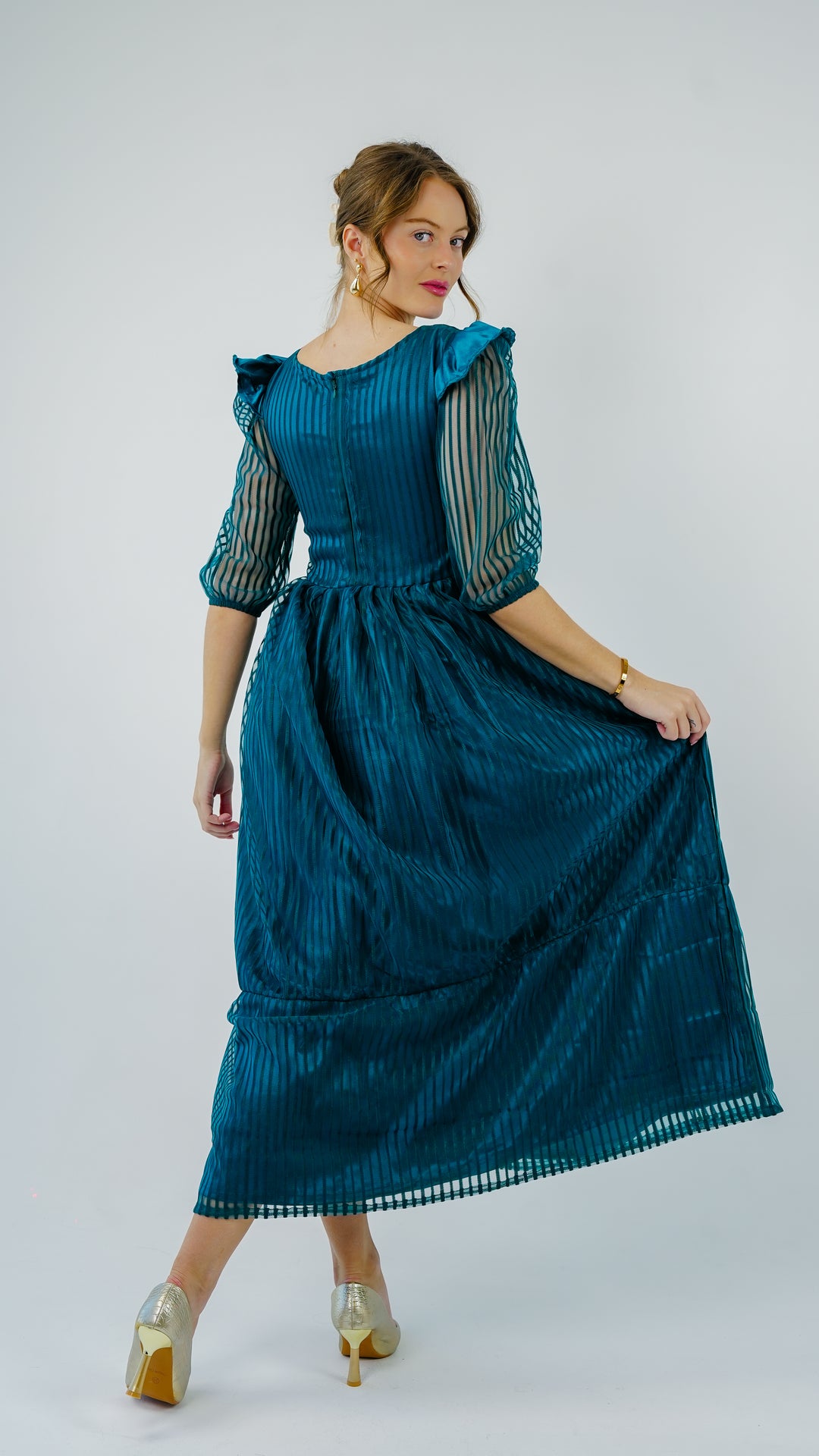 Peacock Teal Radiance Gown