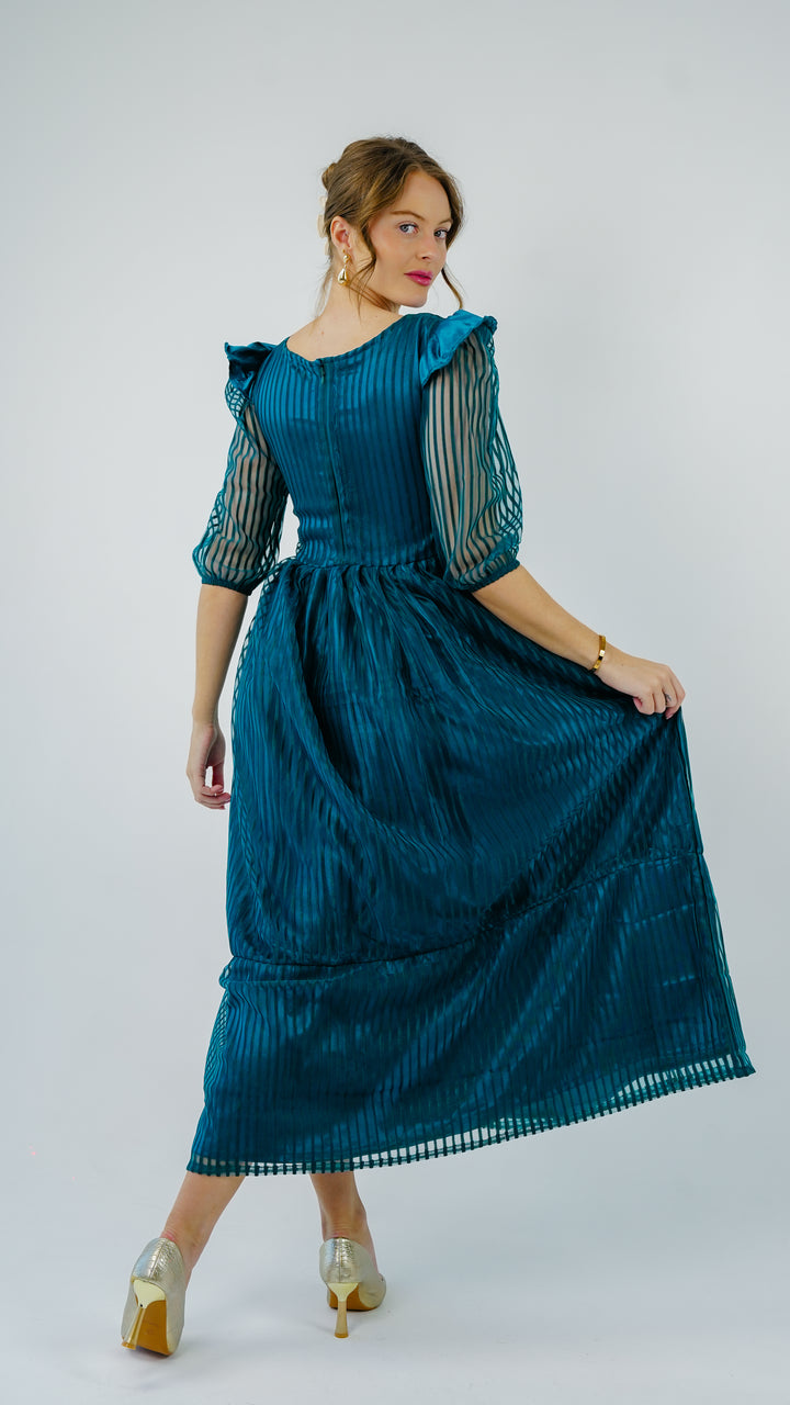 Peacock Teal Radiance Gown