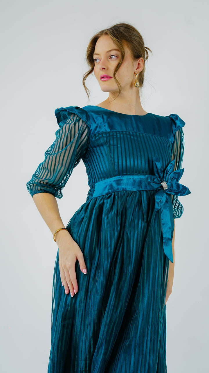 Peacock Teal Radiance Gown