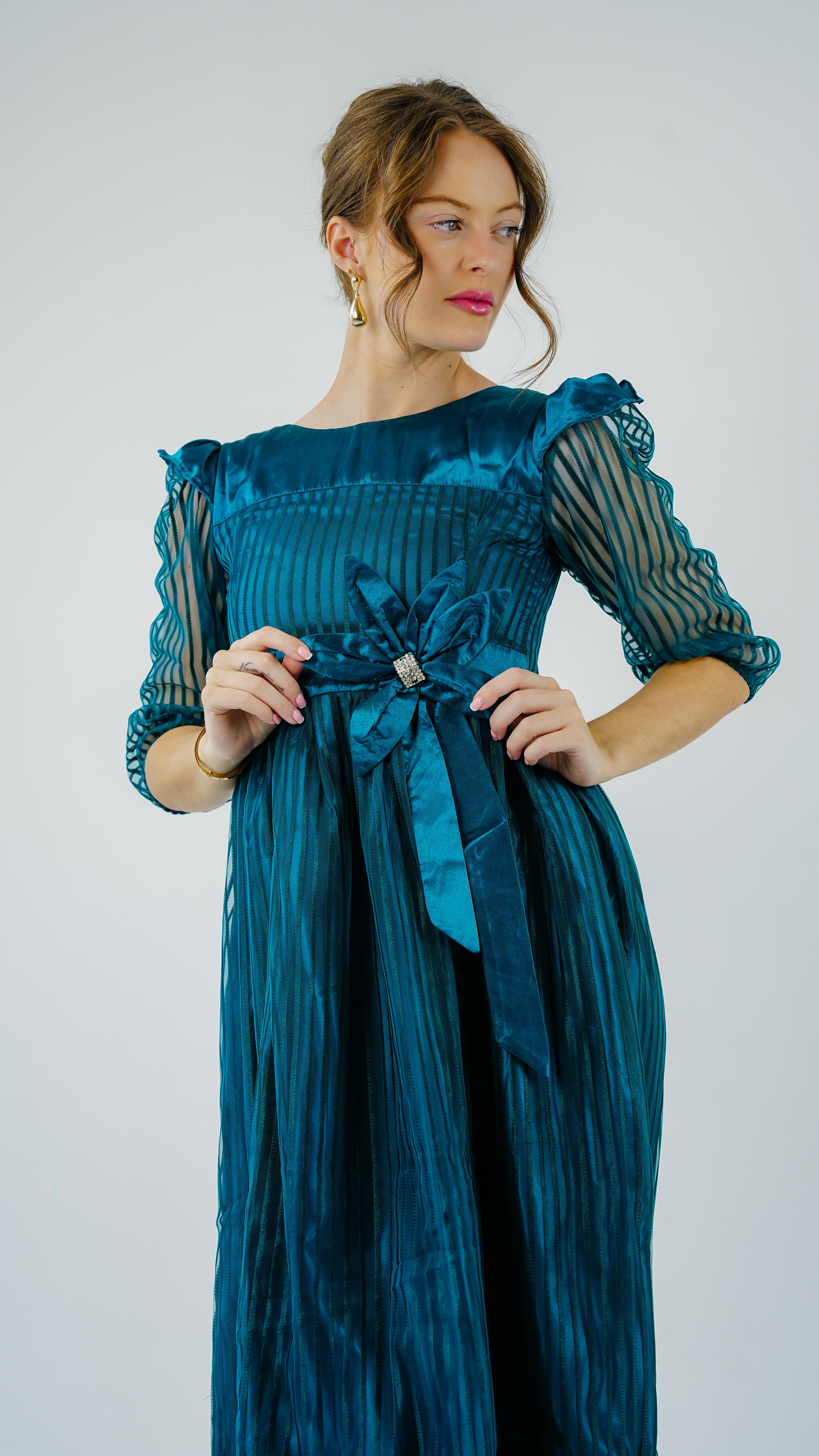 ANQ-10024-Peacock Teal Radiance Gown